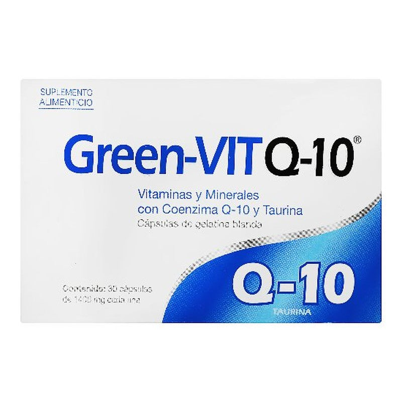 Green-Vit Q-10 1400 Mg Con 30 Capsulas Suplemento Alimenticio 7503008344631