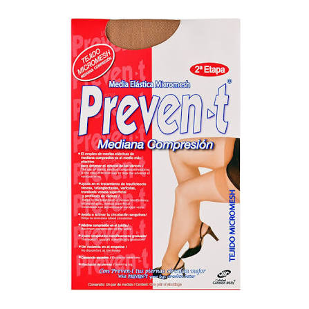 Medias Preven-T Mediana Compresion Natural Talla Chica