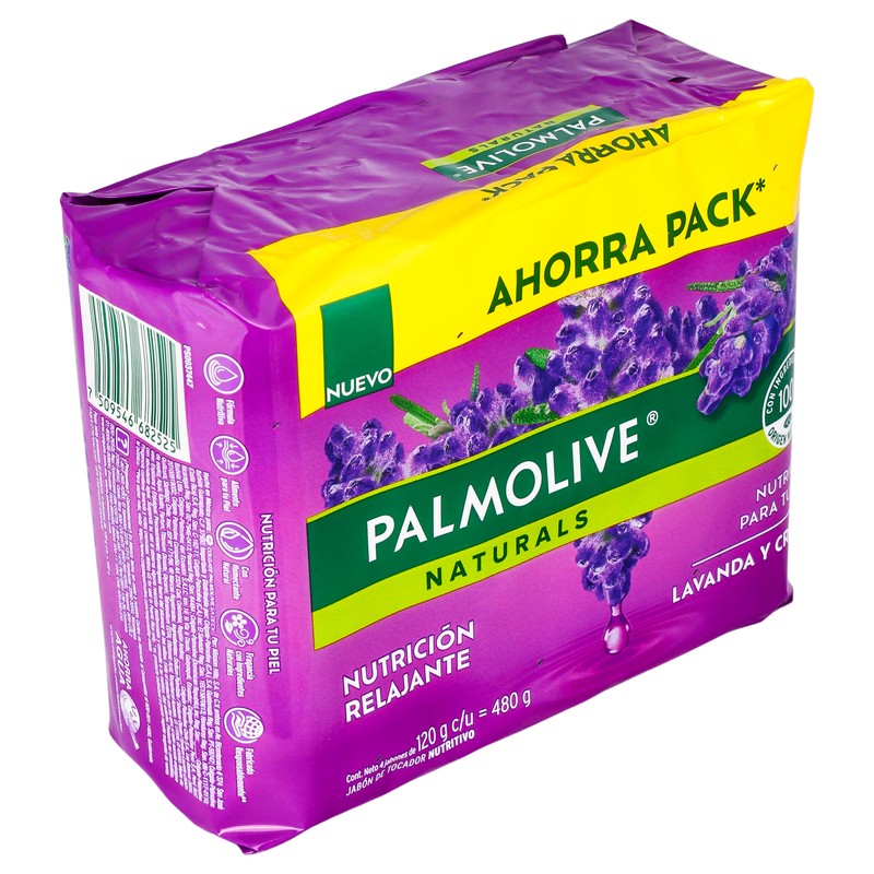 Jabon Palmolive Natural Lavanda Y Crema 120 G Con 4 7509546682525 2