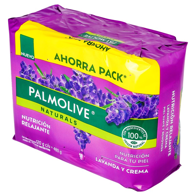 Jabon Palmolive Natural Lavanda Y Crema 120 G Con 4 7509546682525 5
