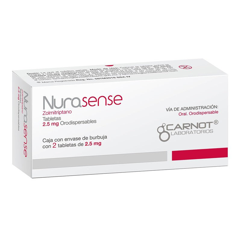 Nurasense 2.5 Mg Con 2 Tabletas Orodispersables 7501124183523