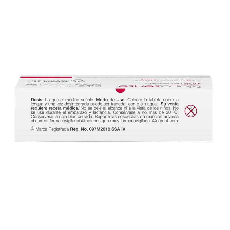 Nurasense 2.5 Mg Con 2 Tabletas Orodispersables 7501124183523 2