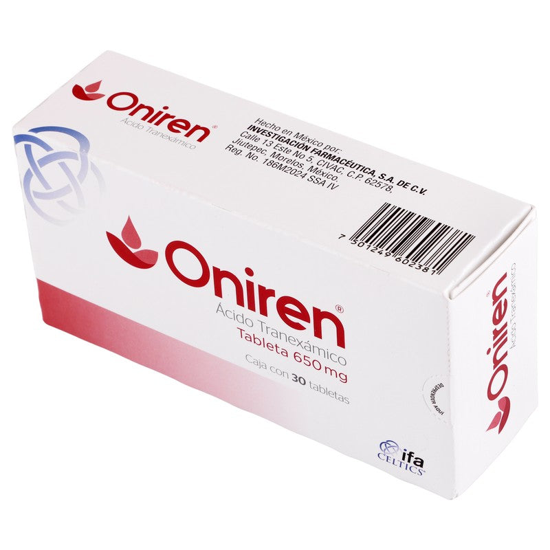 Oniren 650 Mg Con 30 Tabletas 7501249602381 4