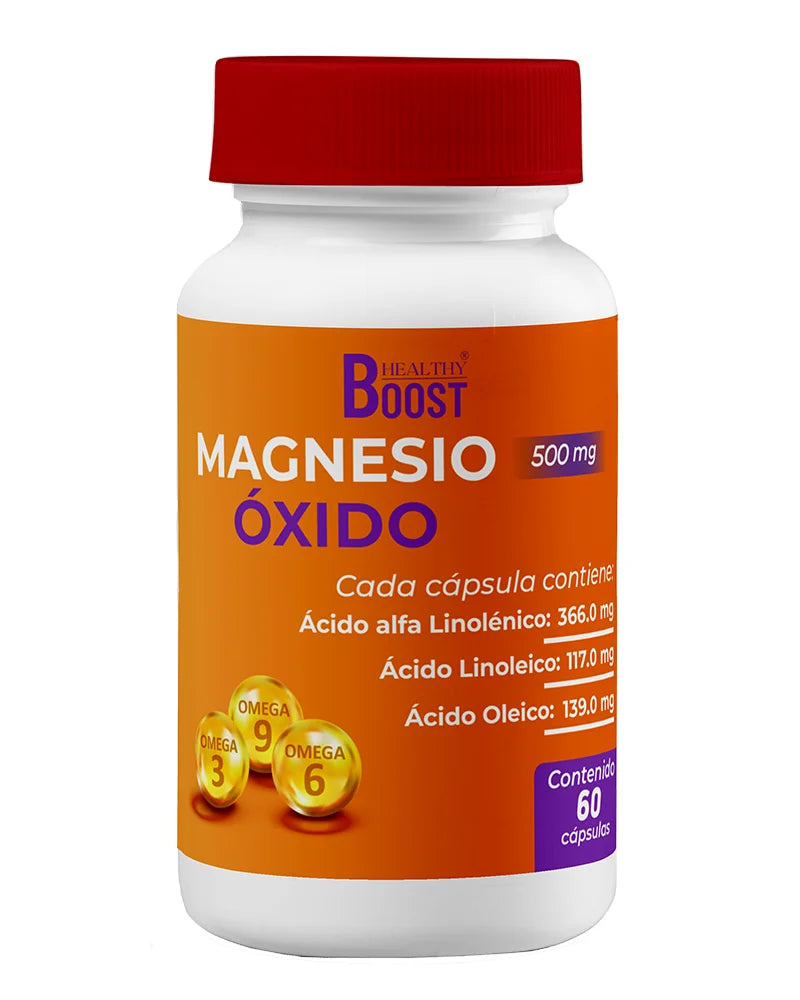 Oxido Magnesio 500 Mg Con 60 Capsulas Healthy Boost