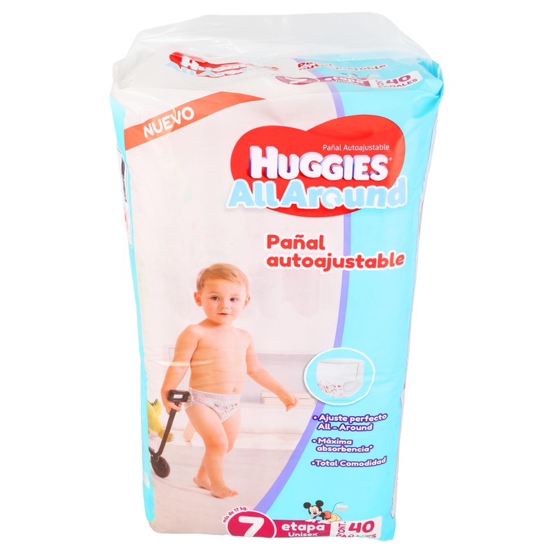 Pañal Huggies All Around Unisex Etapa 7 Con 40 Piezas 7506425625307 3