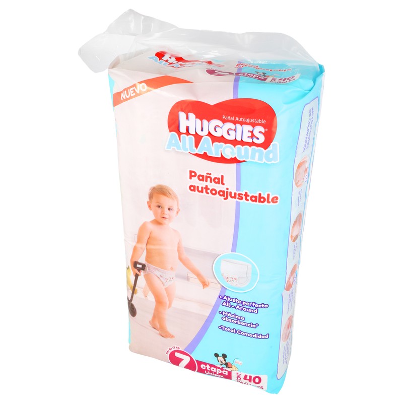 Pañal Huggies All Around Unisex Etapa 7 Con 40 Piezas 7506425625307 4