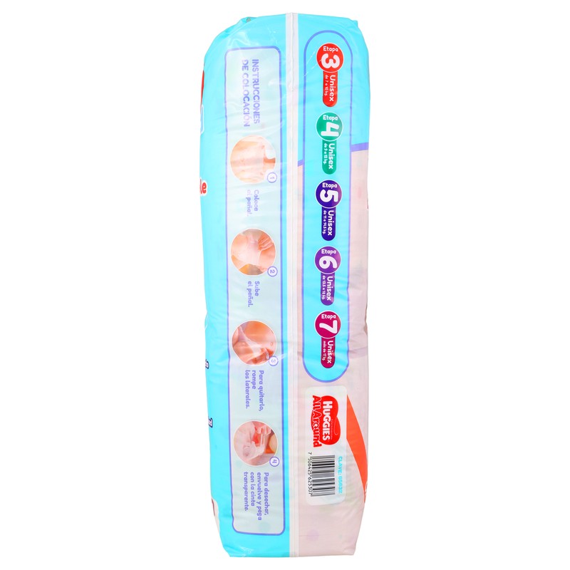 Pañal Huggies All Around Unisex Etapa 7 Con 40 Piezas 7506425625307 5