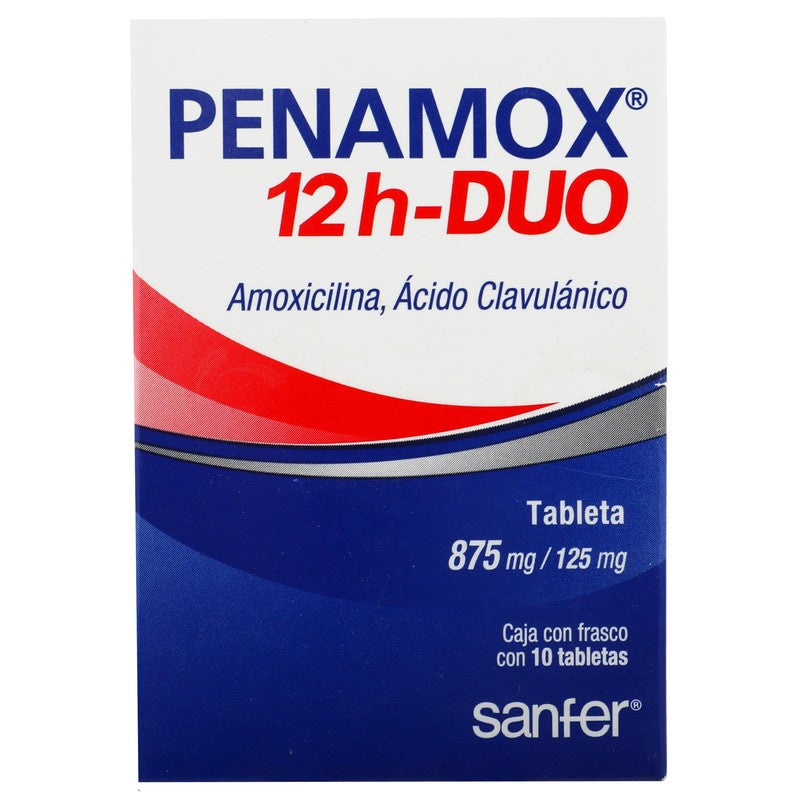 Penamox 12 Horas Duo 875 Mg Con 10 Tabletas 7501070635558