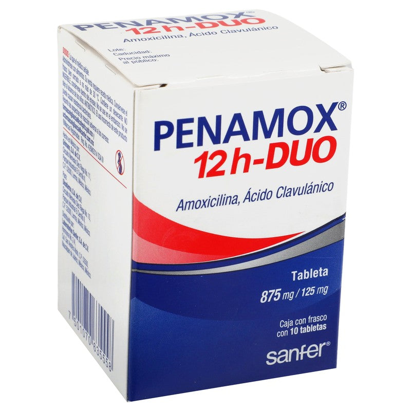 Penamox 12 Horas Duo 875 Mg Con 10 Tabletas 7501070635558 2