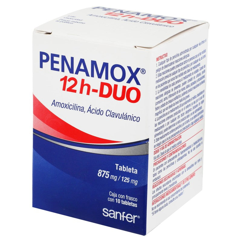 Penamox 12 Horas Duo 875 Mg Con 10 Tabletas 7501070635558 3