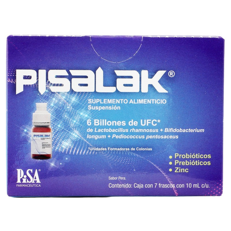 Pisalak Suplemento Alimenticio Con 7 Frascos De 10 Ml 7501125185496