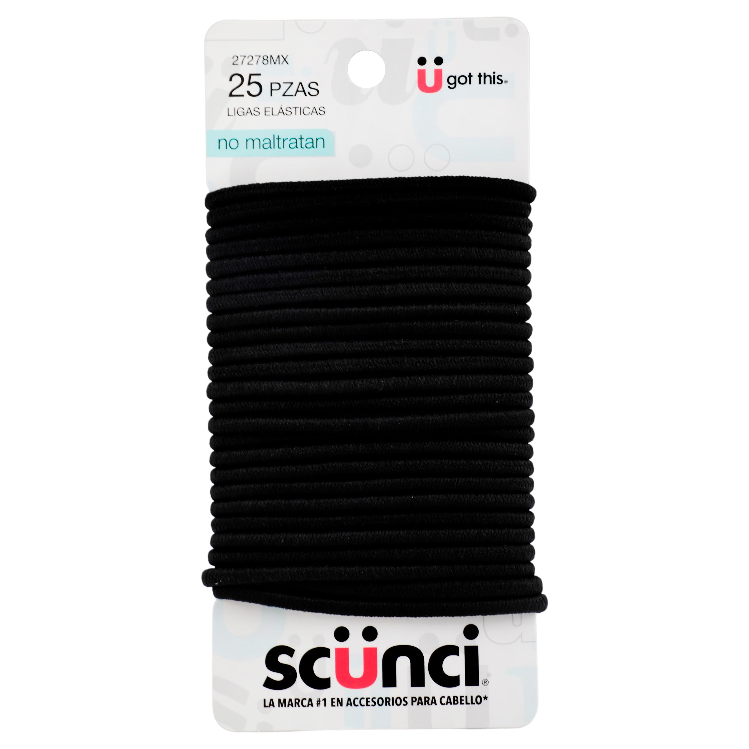 Ligas Para Cabello Negro Con 10 Piezas-1