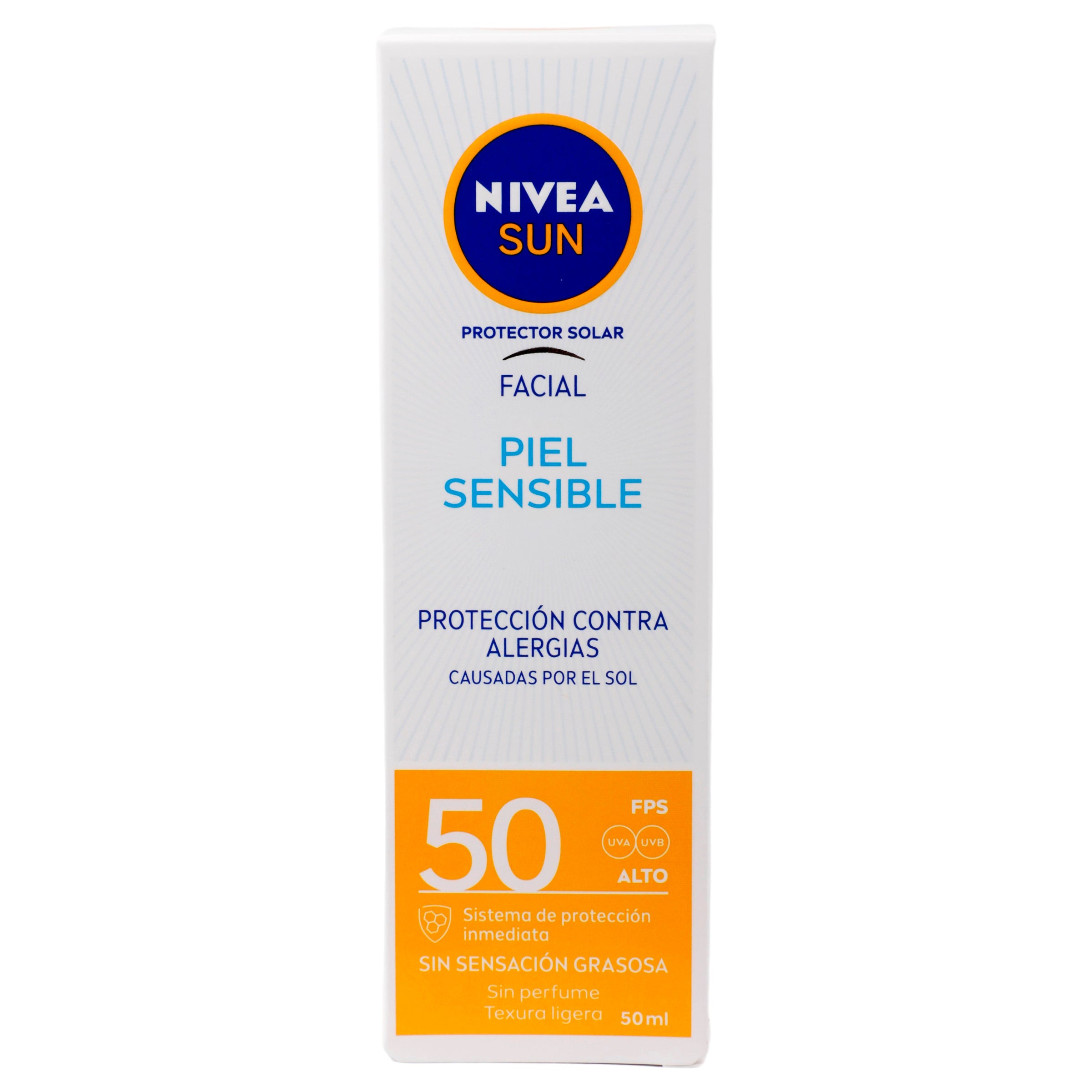 Bloqueador Nivea Sun Facial Fps 50 Piel Sensible 50 Ml-1