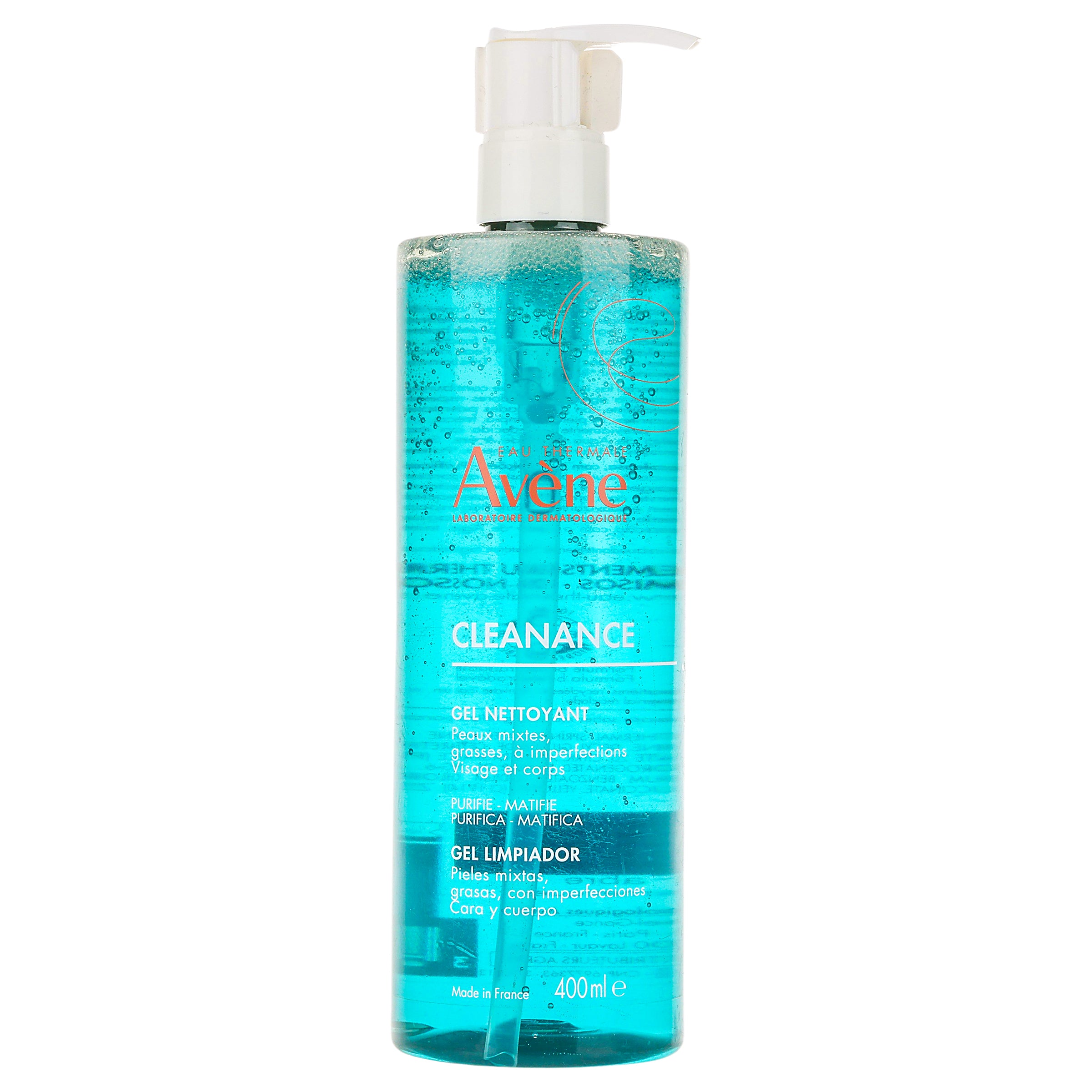 Avene Gel Limpiador Para Piel Grasa O Con Acne 400 Ml