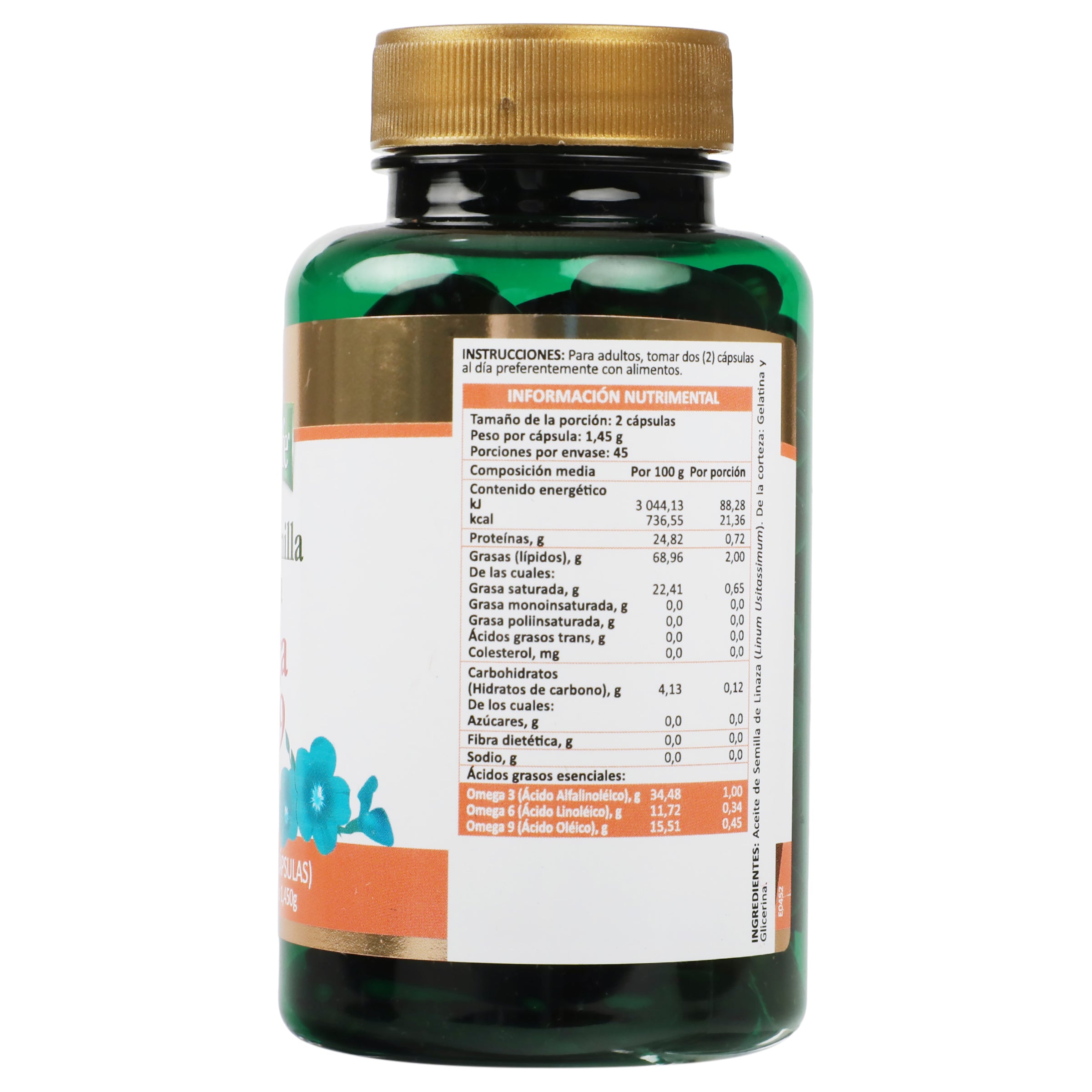 Semilla Linaza Omega 3 6 9 90 Caps-4