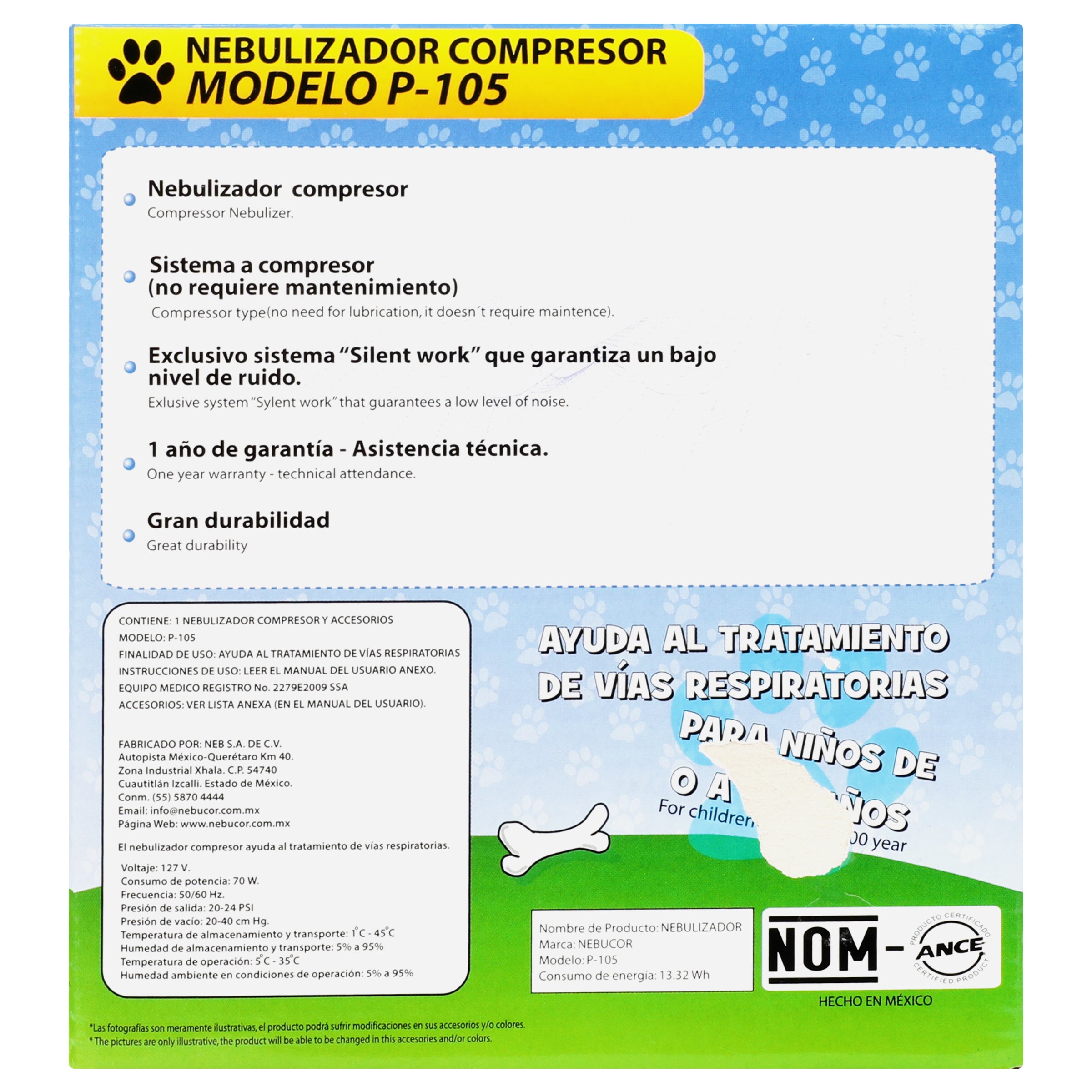 Nebulizador Nebucor Compresor Infantil-4