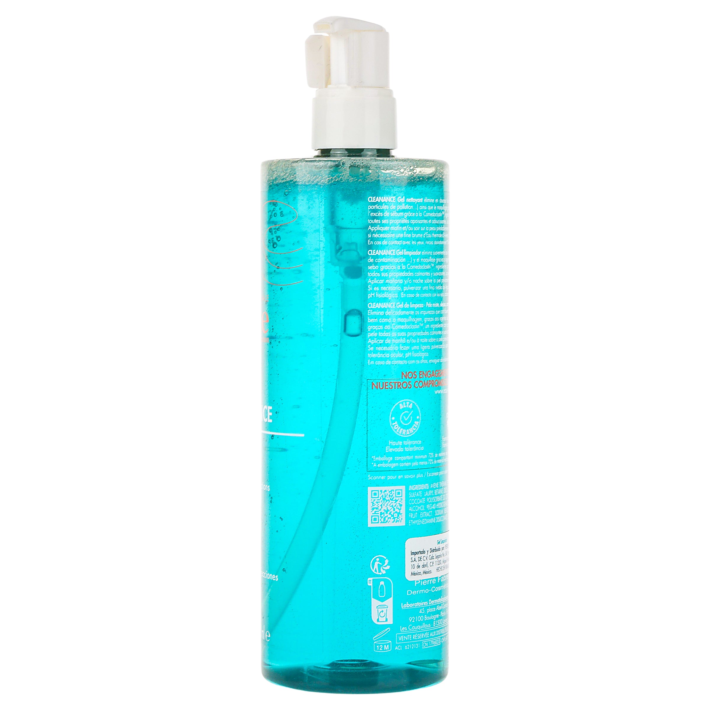 Avene Gel Limpiador Para Piel Grasa O Con Acne 400 Ml