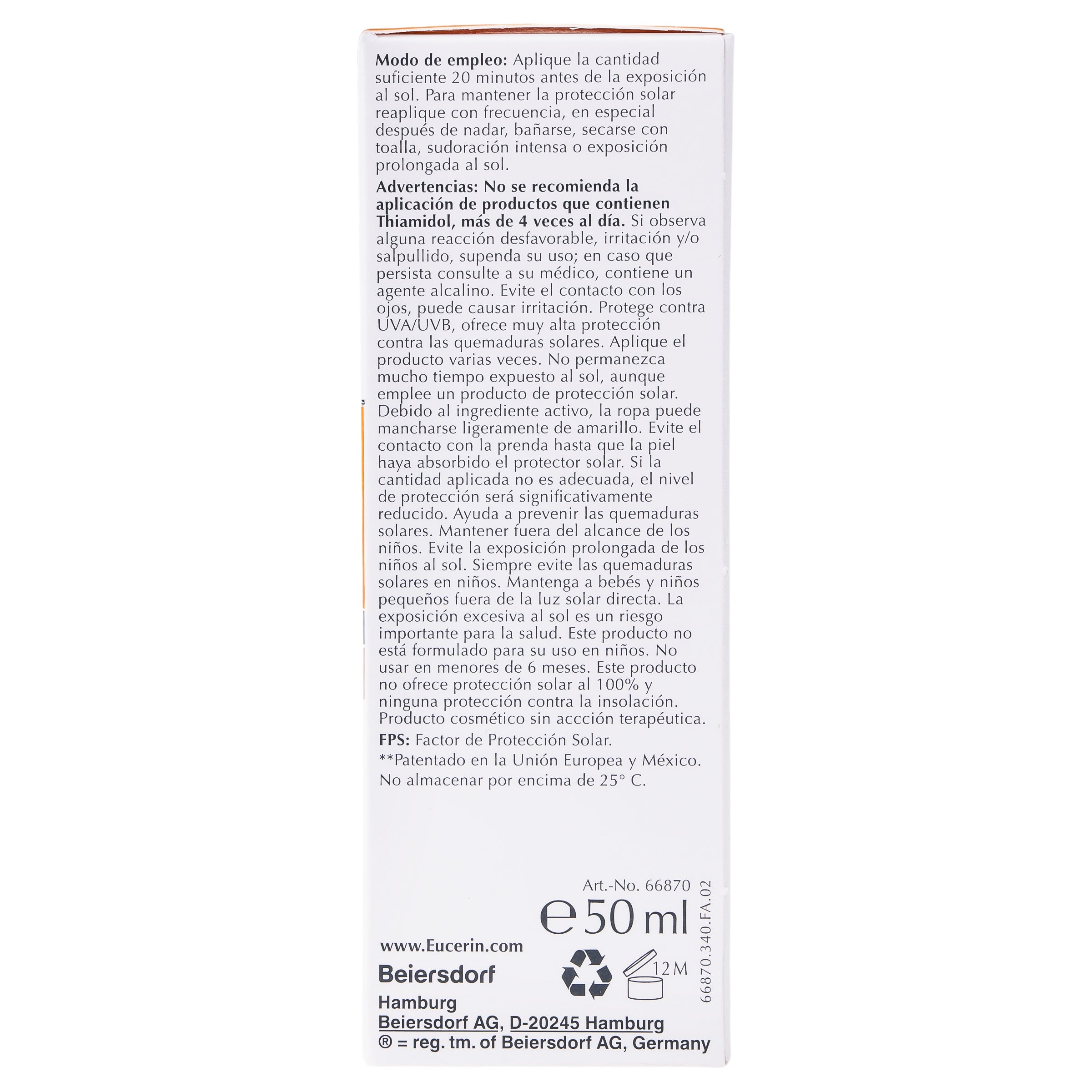 Bloqueador Eucerin Tono Medio Fps 50+ 50 Ml-5