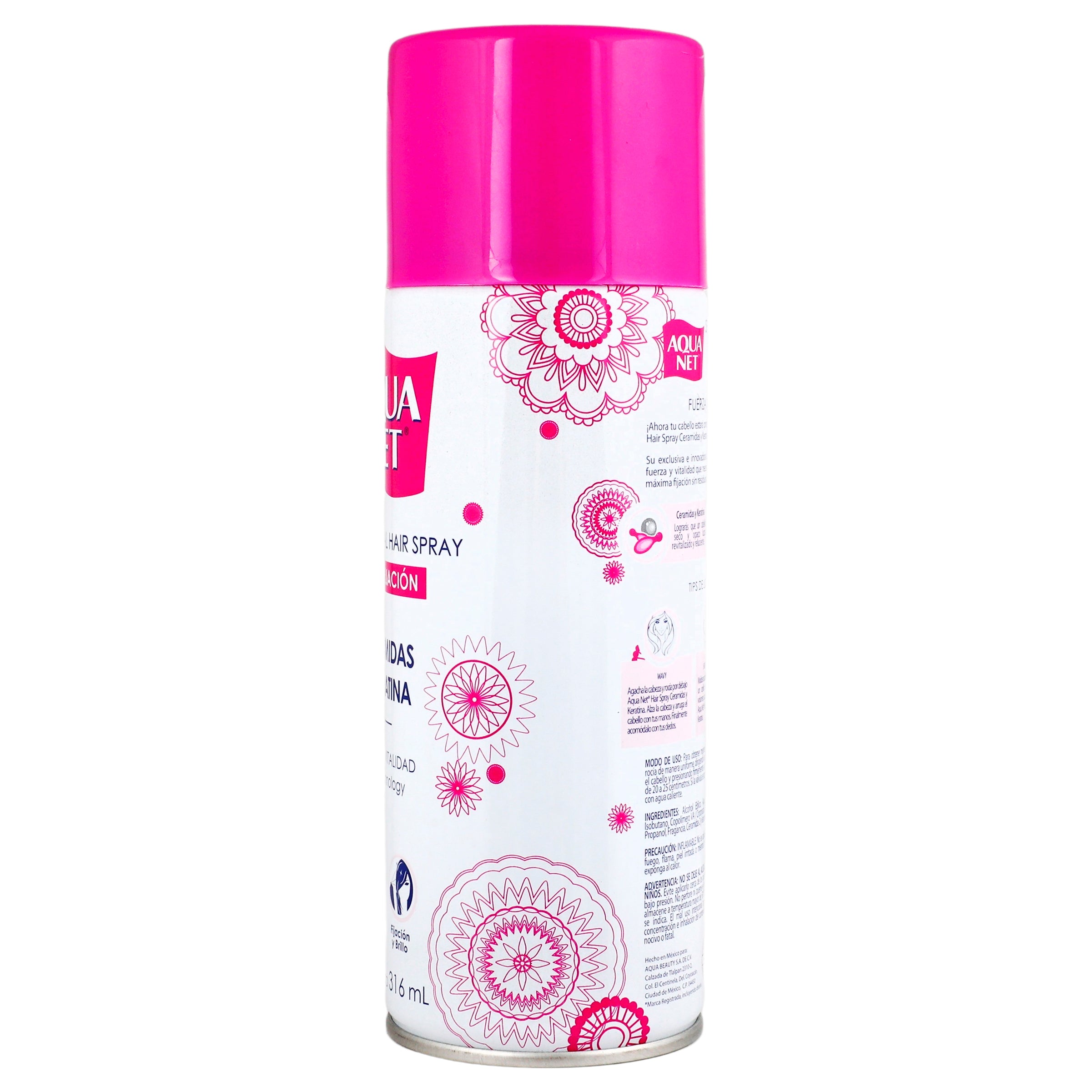 Fijador Aqua Net Ceramidas-Keratina Spray 316 Ml-5