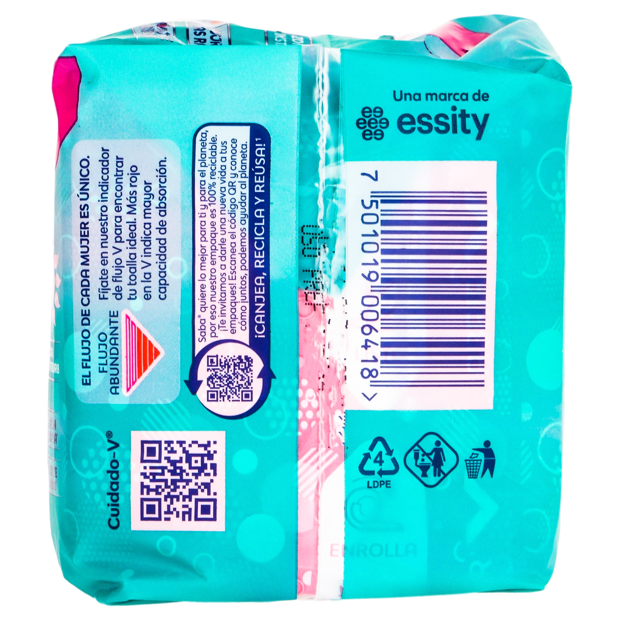 Toallas Sanitarias Saba Invisible Con Alas Con 14 Piezas-5