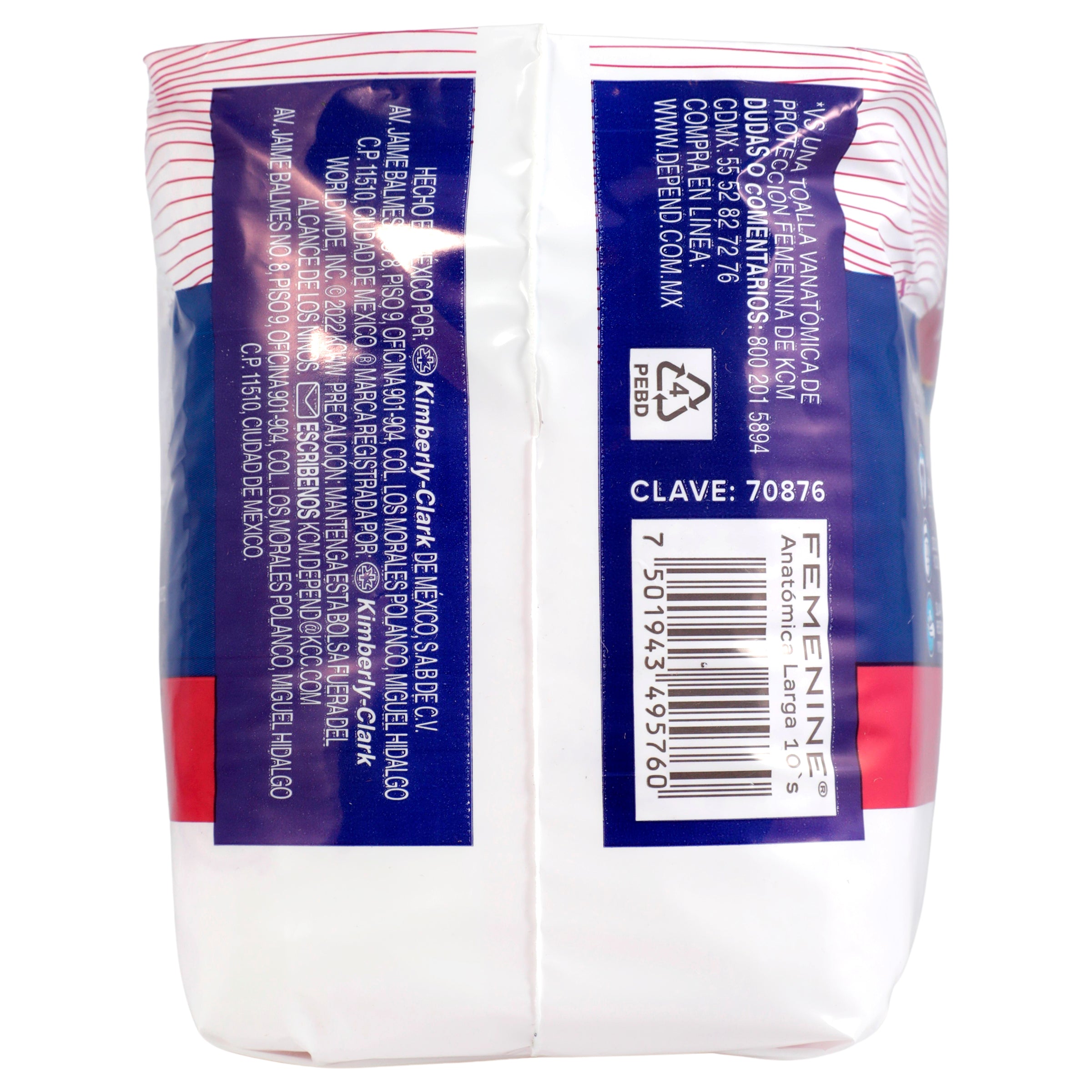 Toallas Sanitarias Depend Femeni Larga Con 10-5