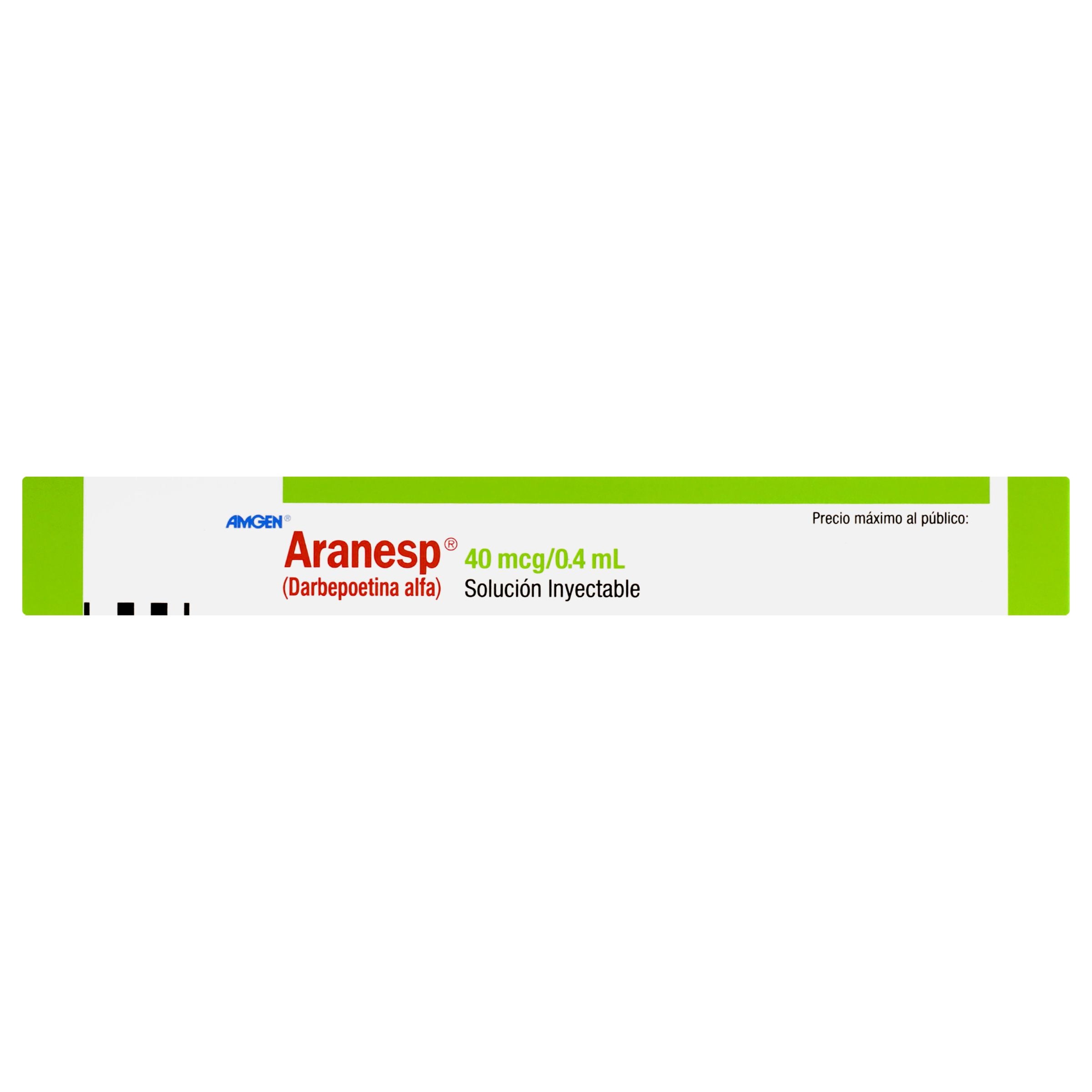 Aranesp 40 Mcg/0.4 Ml Con 4 Jeringas Prellenadas-5