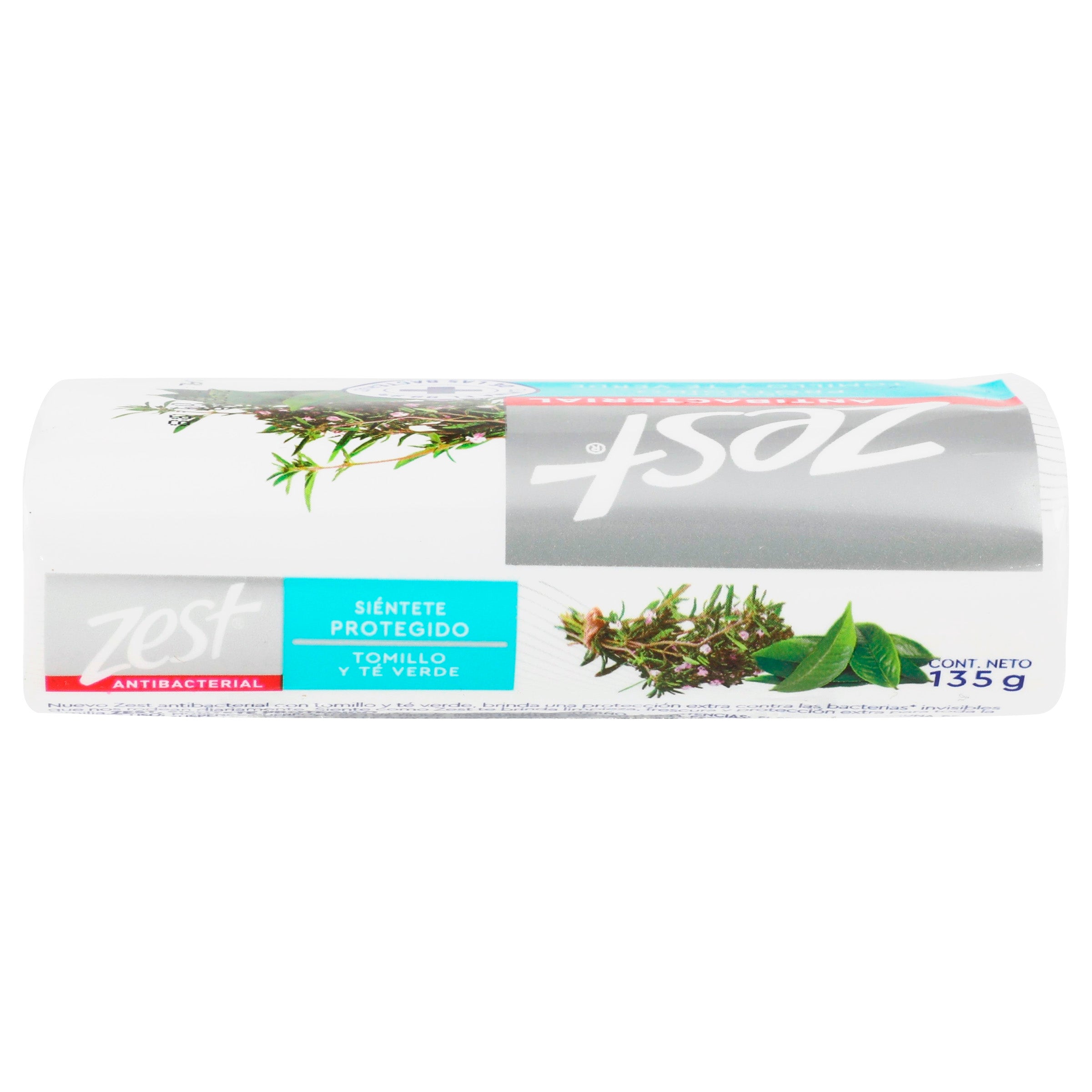 Jabon Zest Antibacterial Tomillo Y Te Verde 135 G