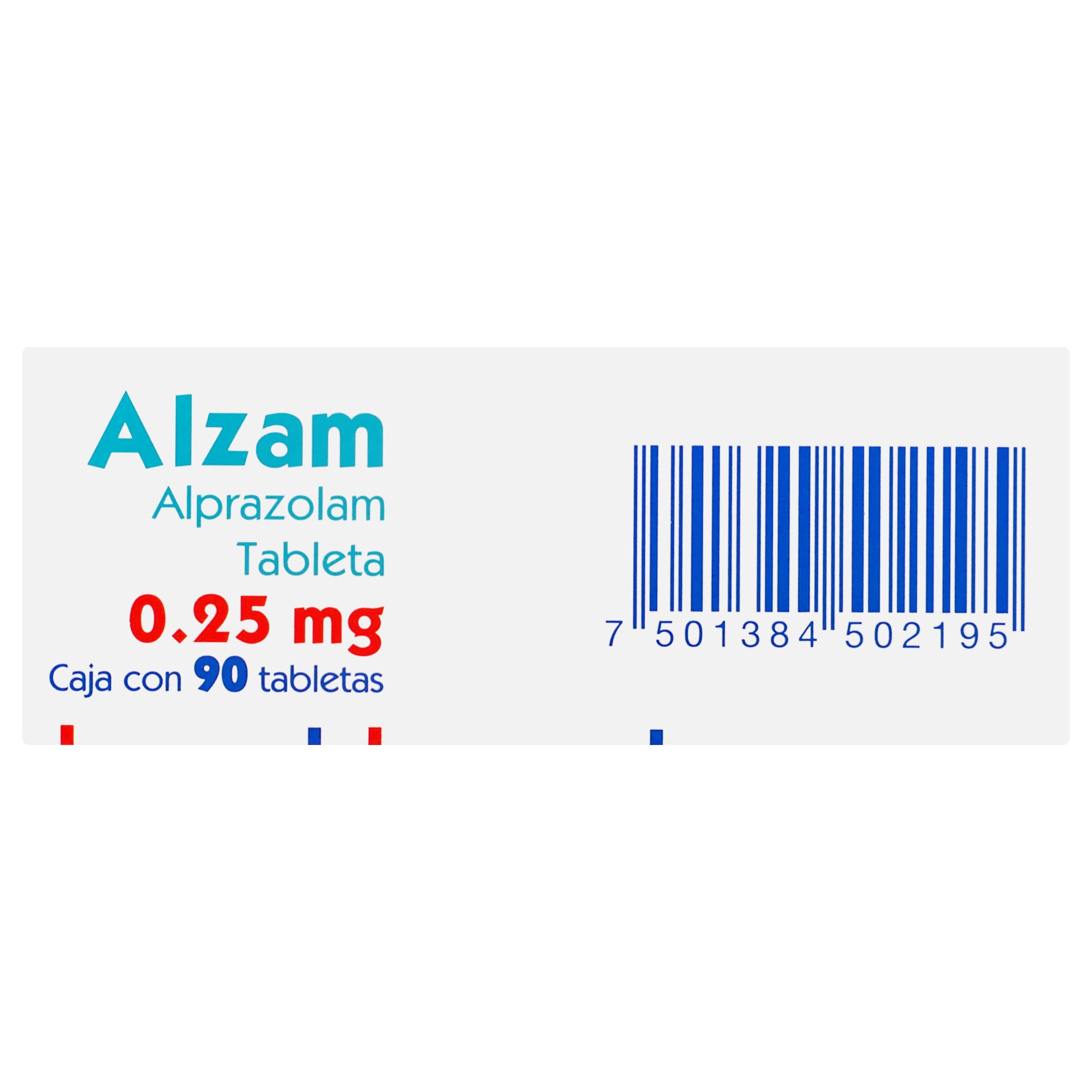 Alzam 0.25 Mg Con 90 Tabletas Oral-5