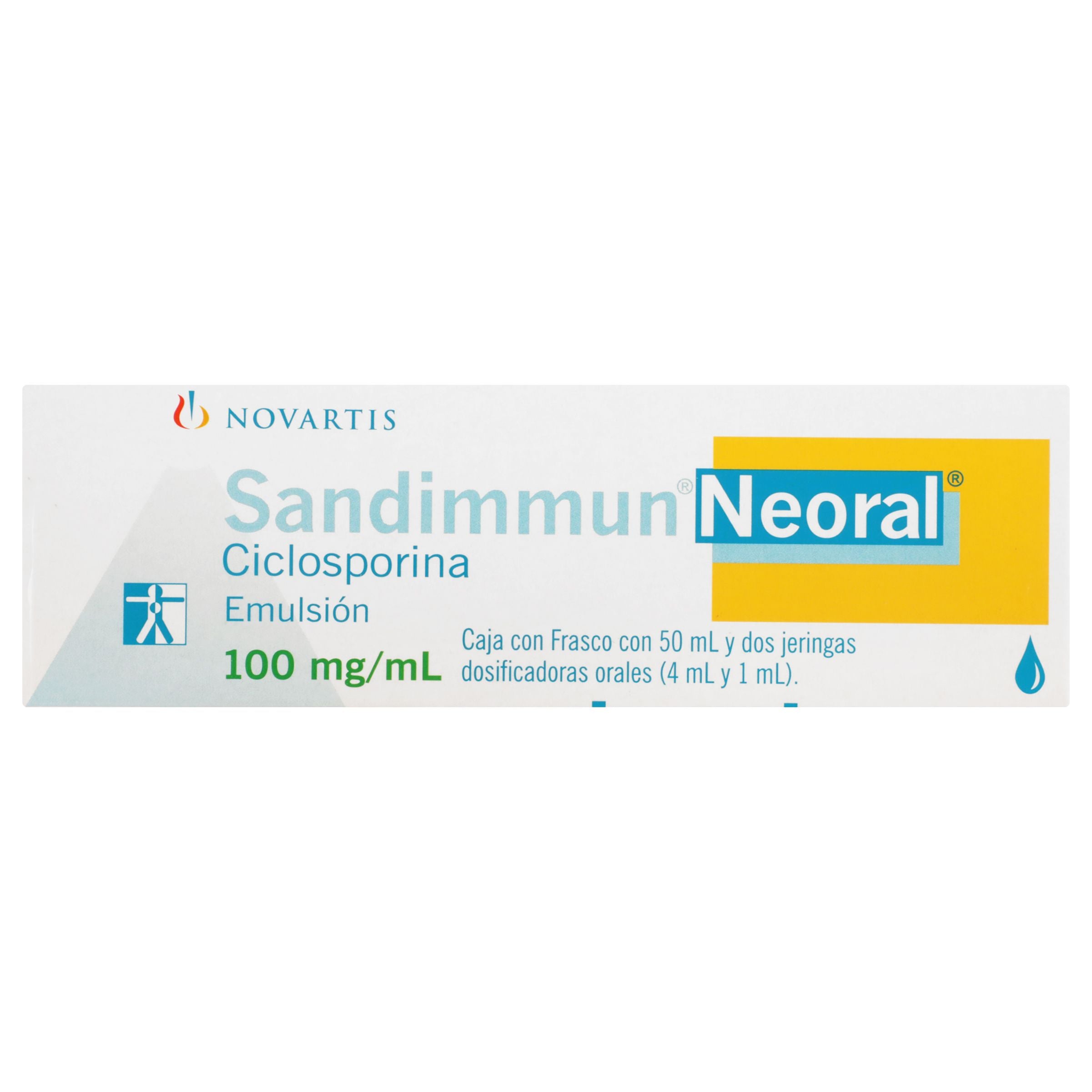 Sandimmun Neoral 100 Mg/50 Ml Con 2 Jeringas Dosificadoras Orales