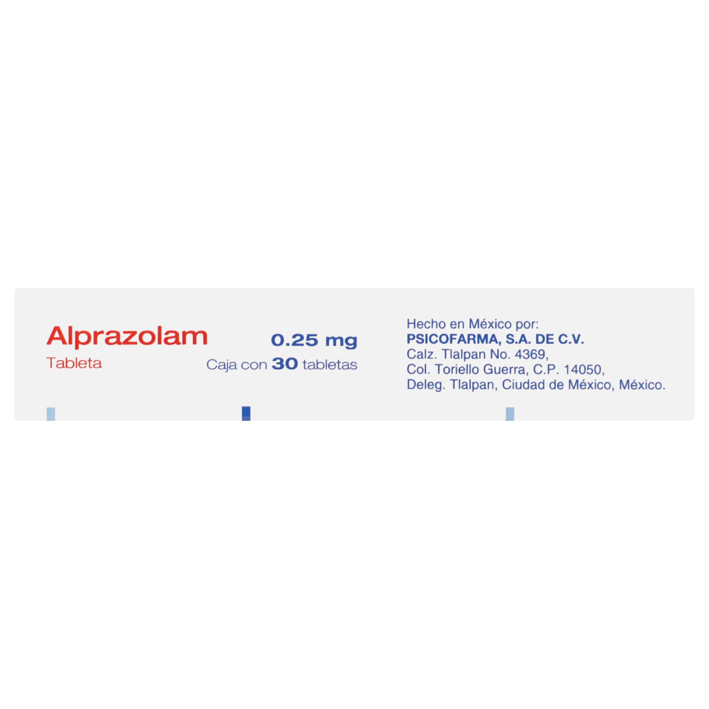Alprazolam 0.25 Mg Con 30 Tabletas-5