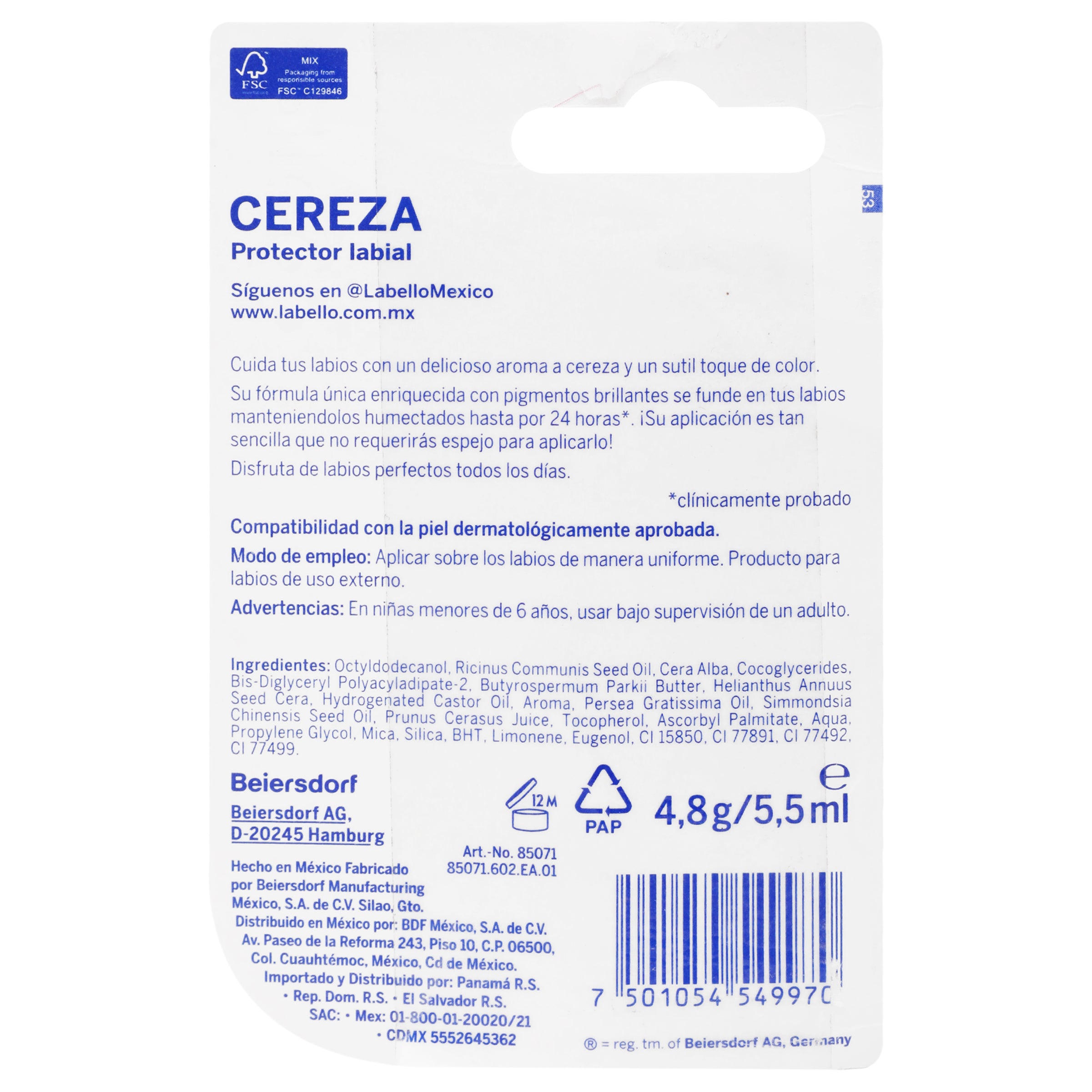 Pomada Labial Labello Barbi Cereza 4.8 G-2