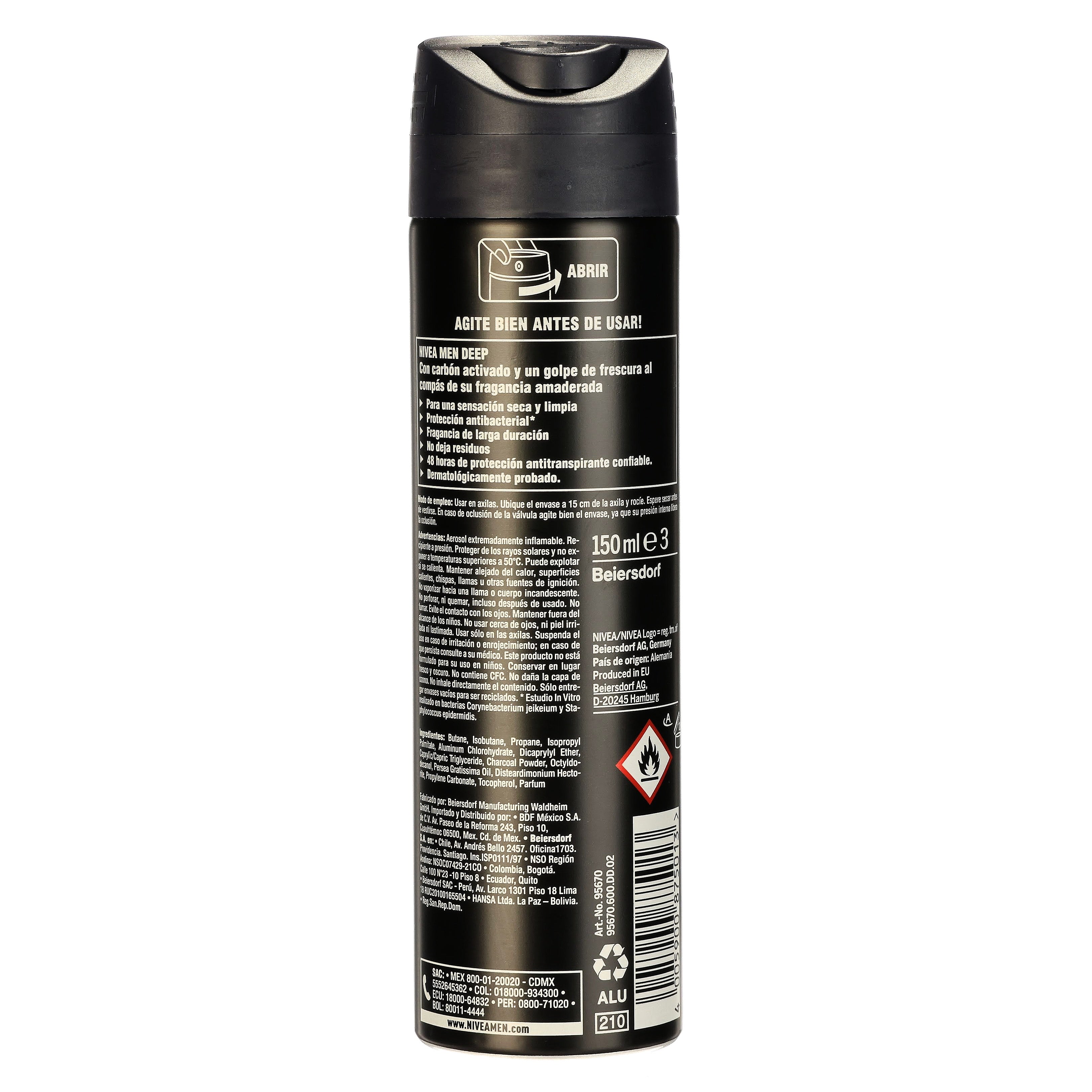 Desodorante Nivea Men Deep Beat Spray 150 Ml-8