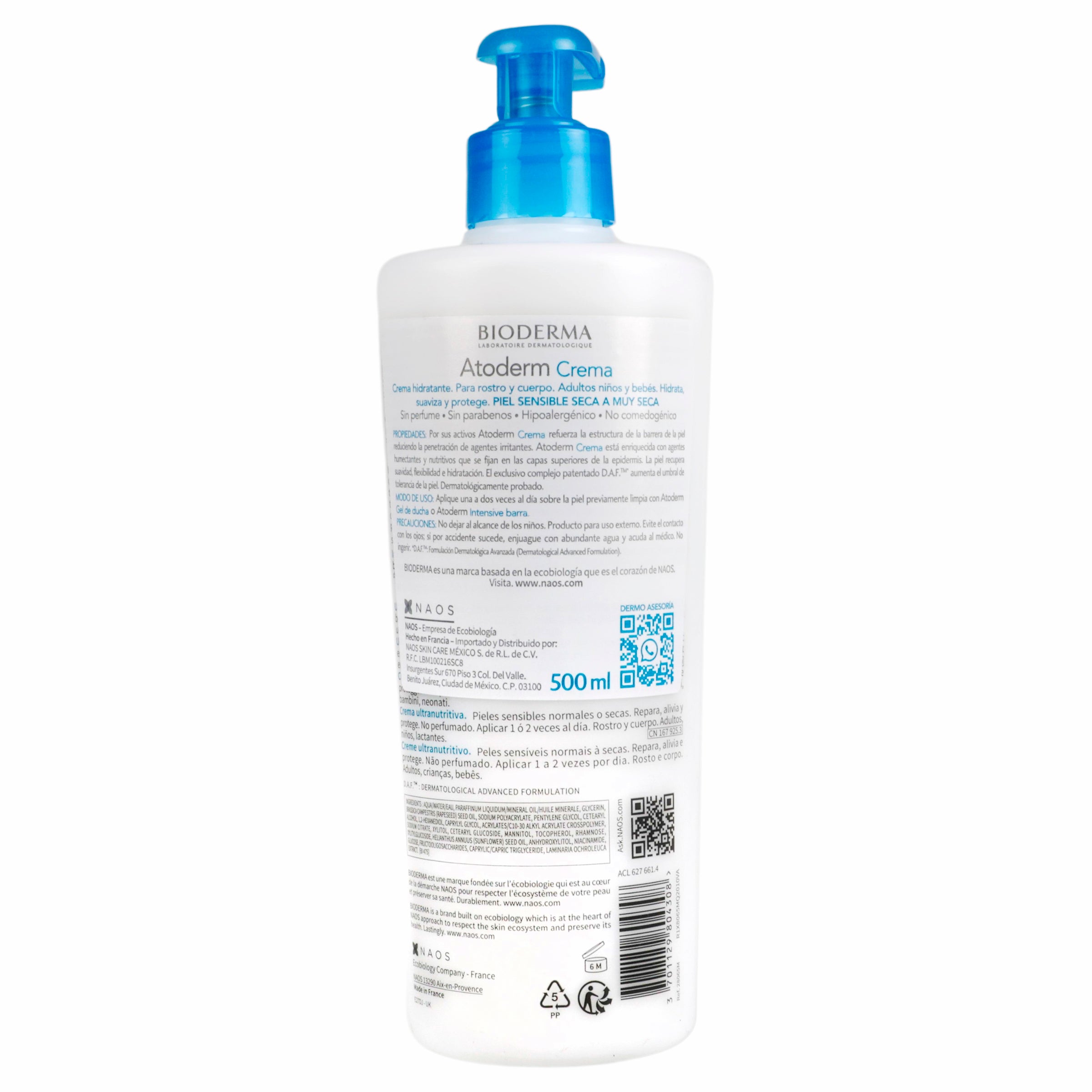 Crema Atoderm Hidratante Rostro Y Cuerpo 500Ml-7
