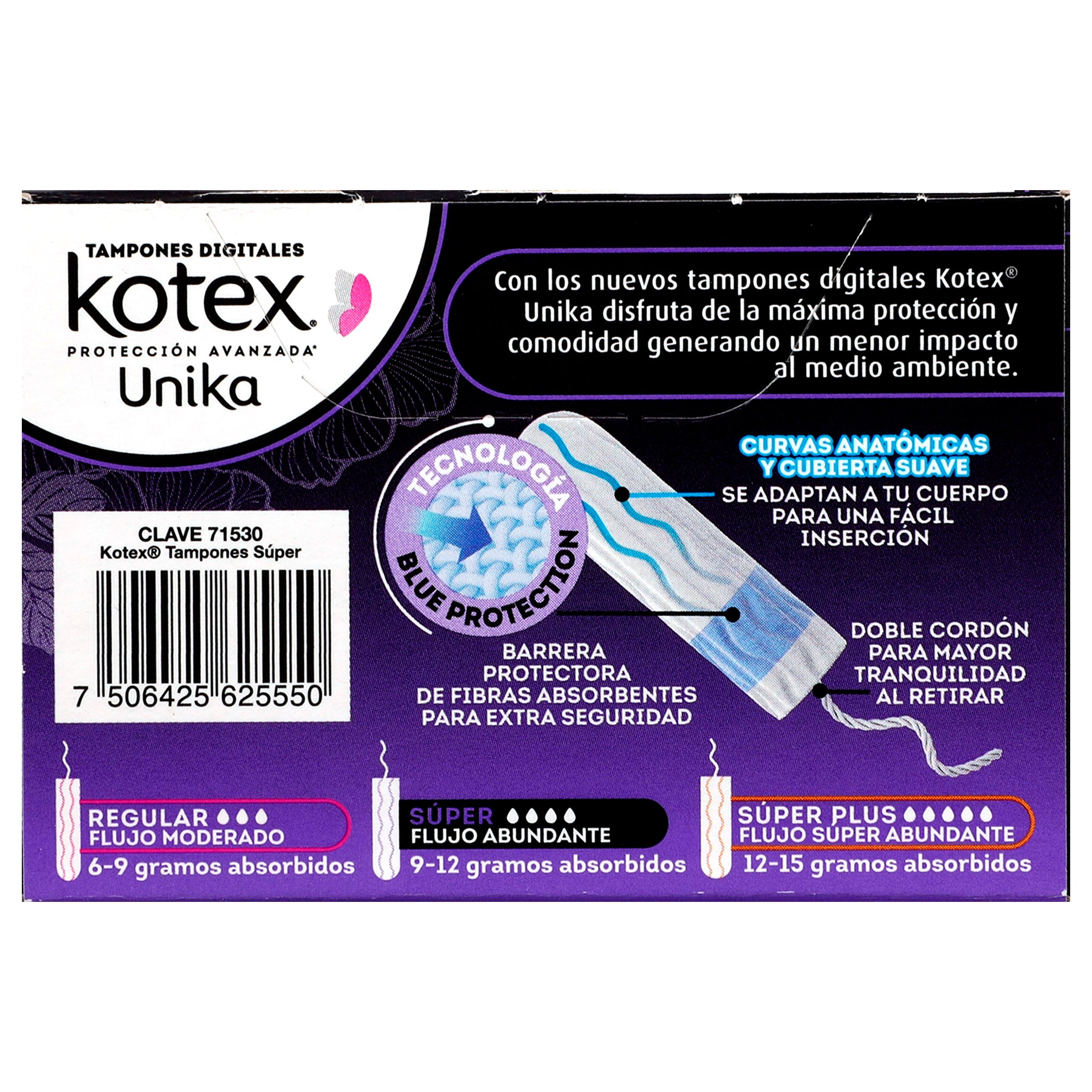 Tampones Kotex Unik Super Con 12-6