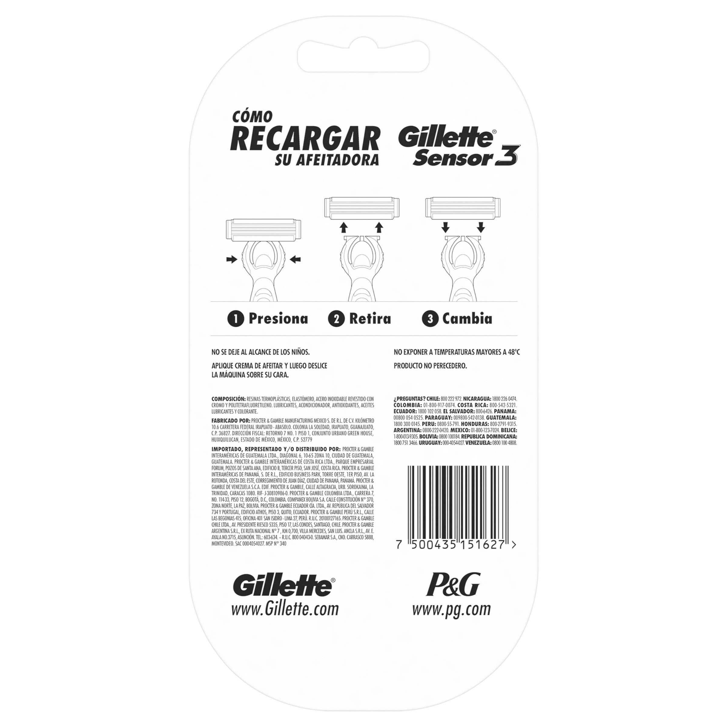 Maquina Gillette Sensor3 Con 4 Cartuchos-2