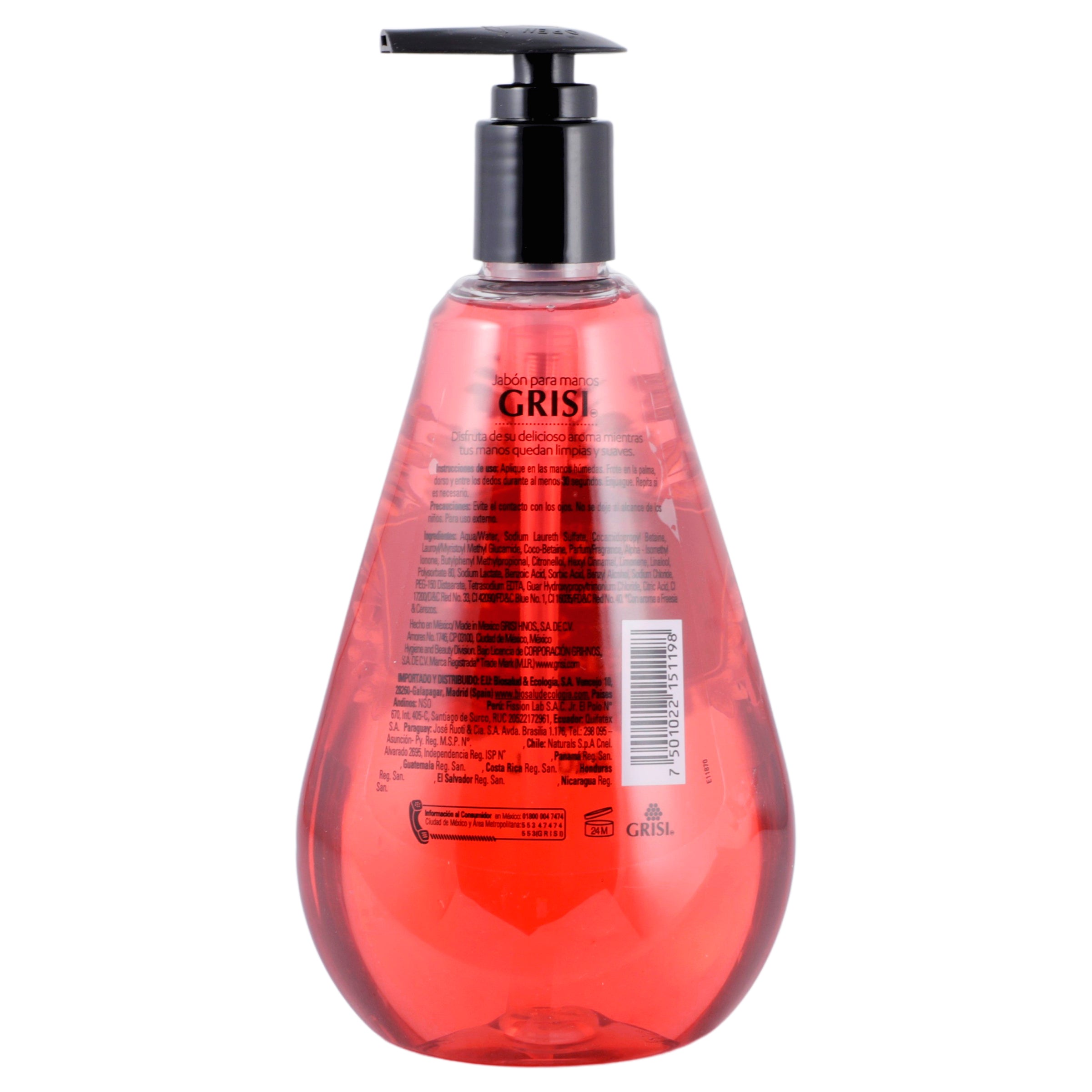 Jabon Liquido Grisi Para Manos Freesia 480 Ml