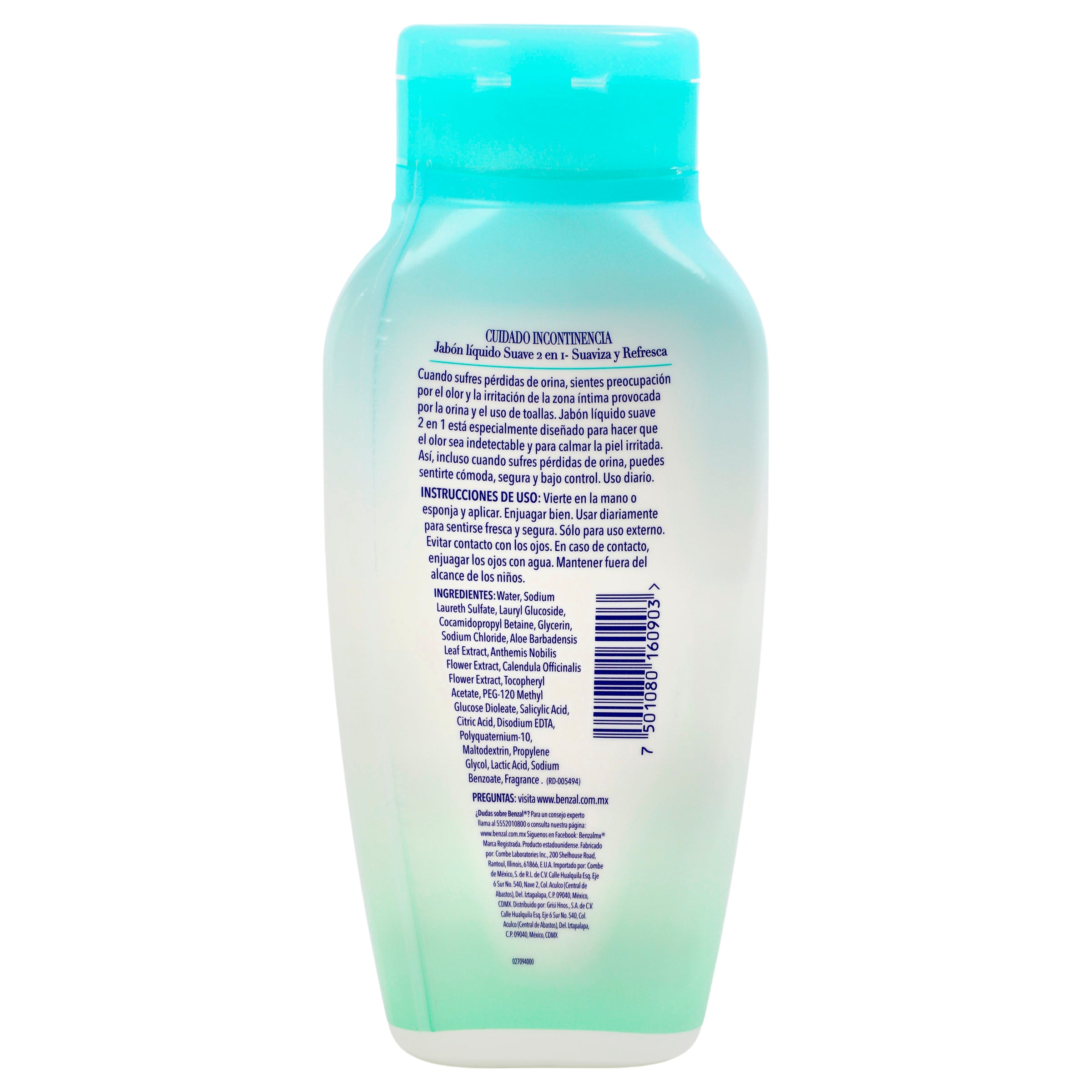 Jabon Liquido Benzal 2En1 Suave/Ref 240Ml
