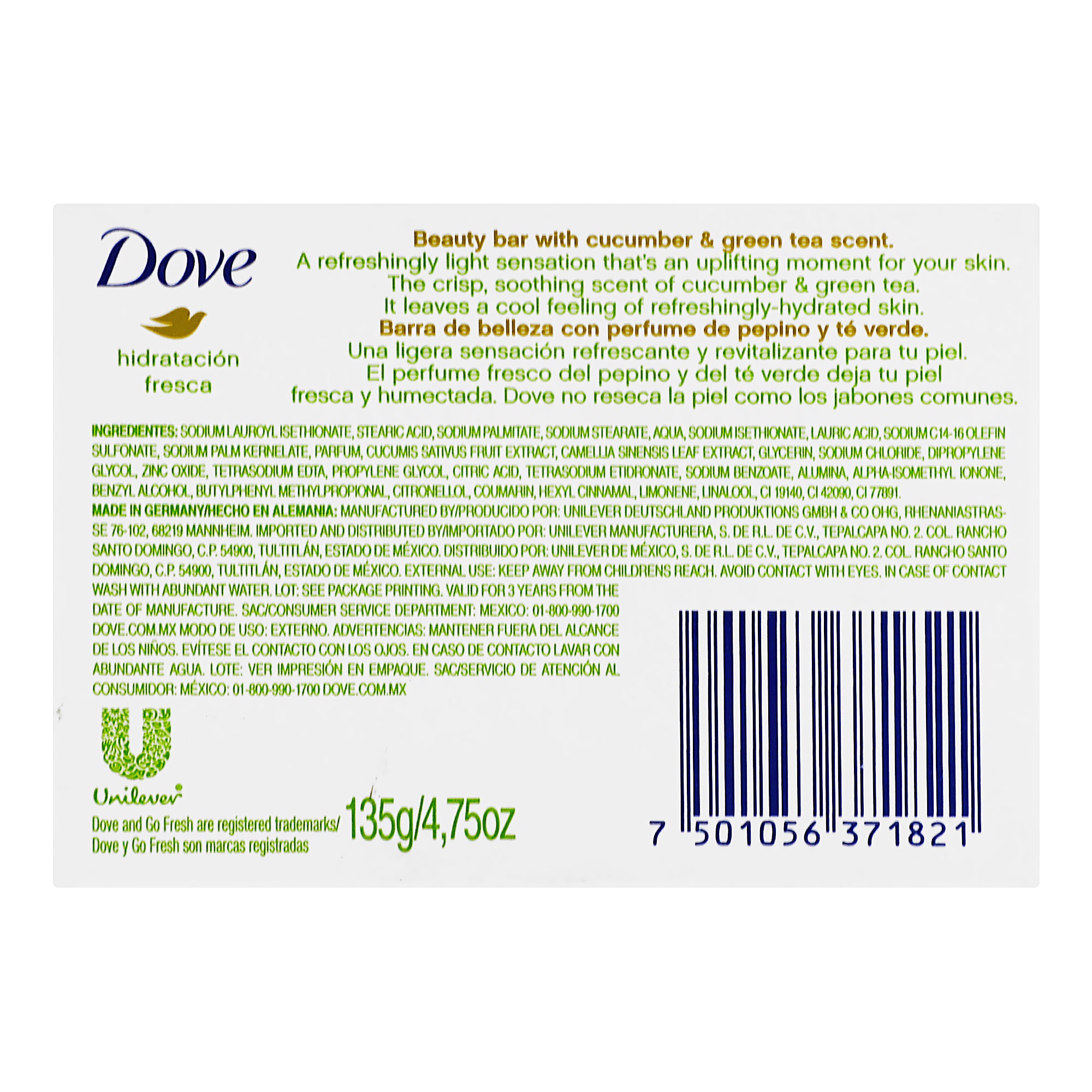 Jabon Dove Hidratacion Fresca 135 G-11