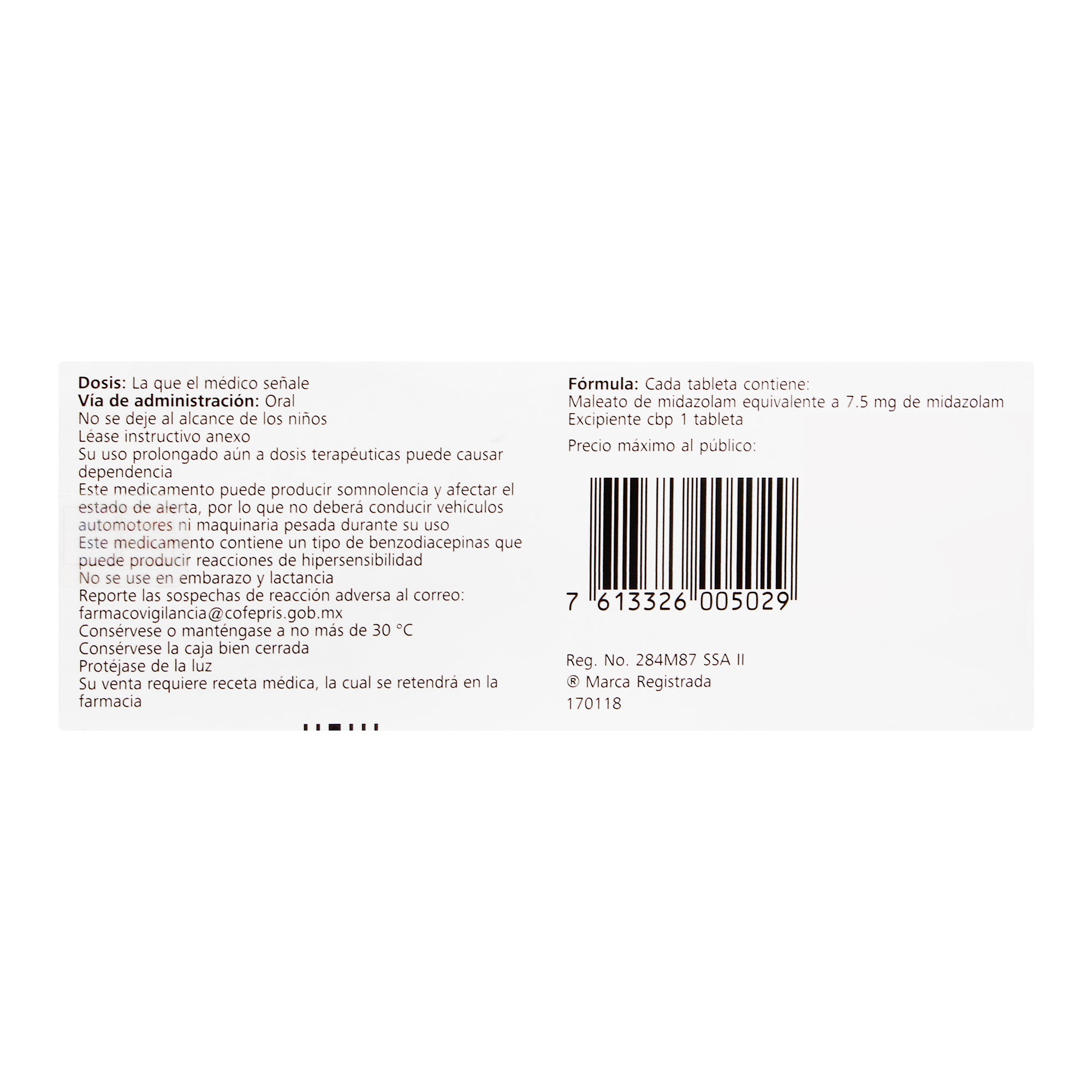 Dormicum 7.5 Mg Con 30 Comprimidos-5