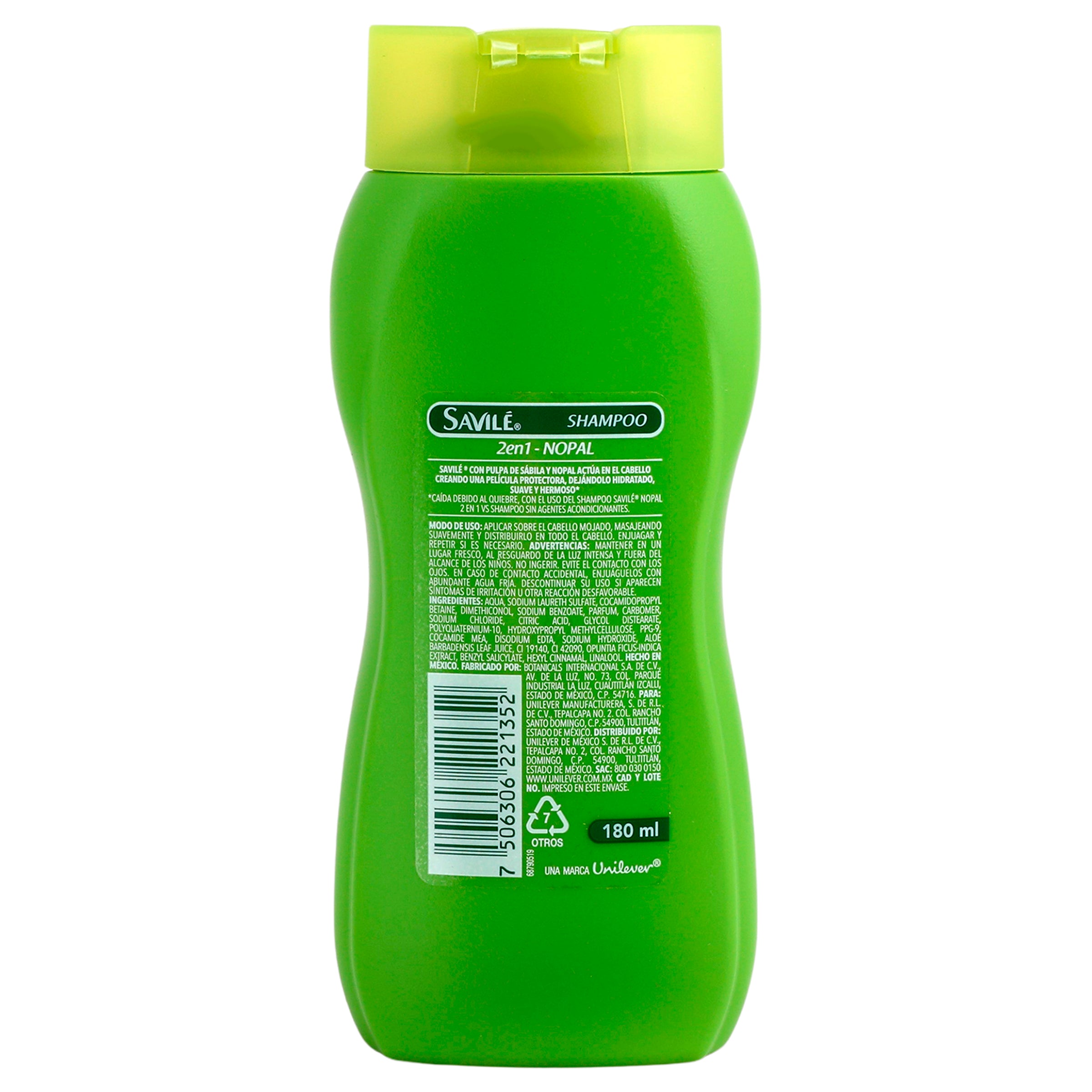 Shampoo Savile C-Caida 2 En 1 Nopal 180 Ml