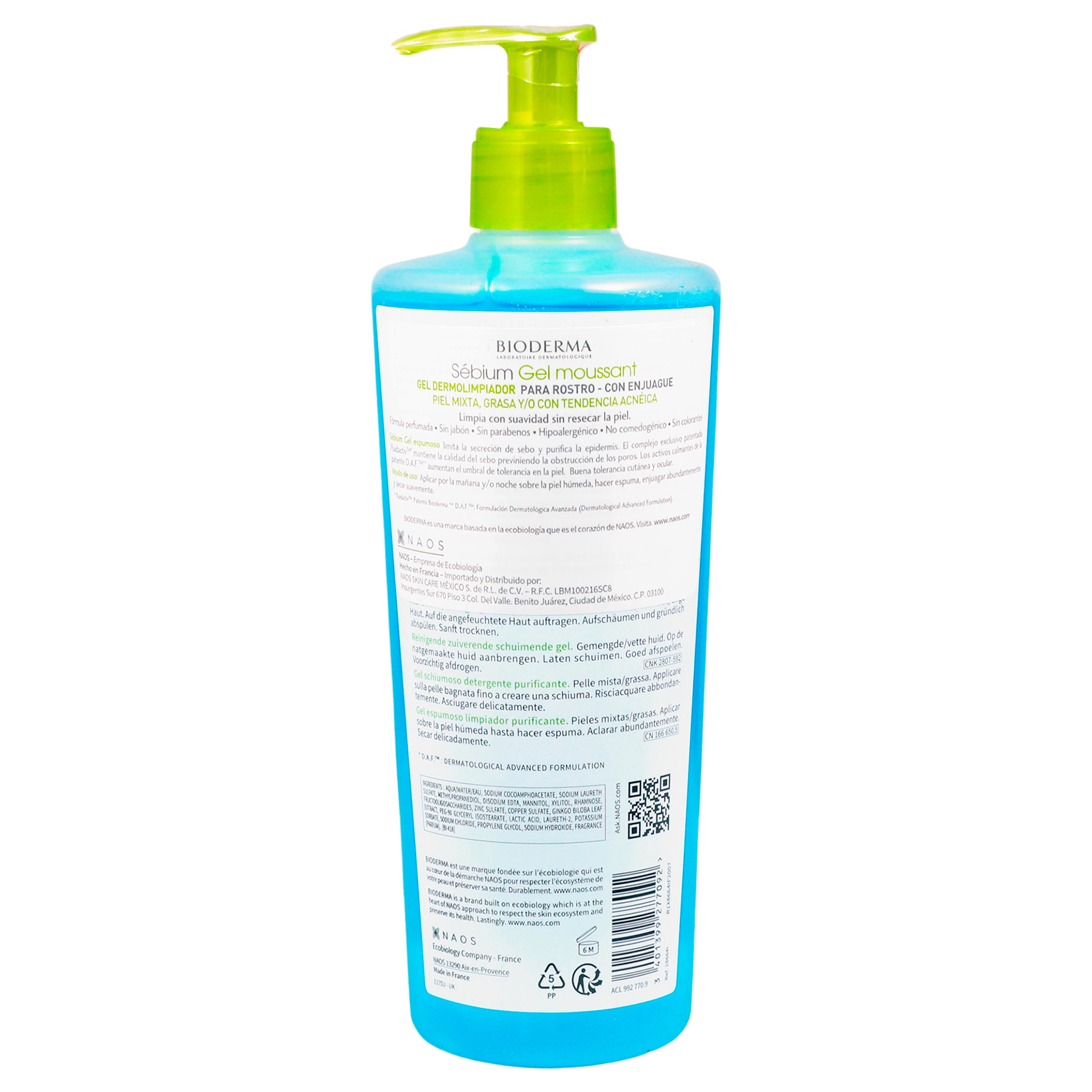 Gel Limpiamdor Sebium Gel Piel Mix 500 Ml-5