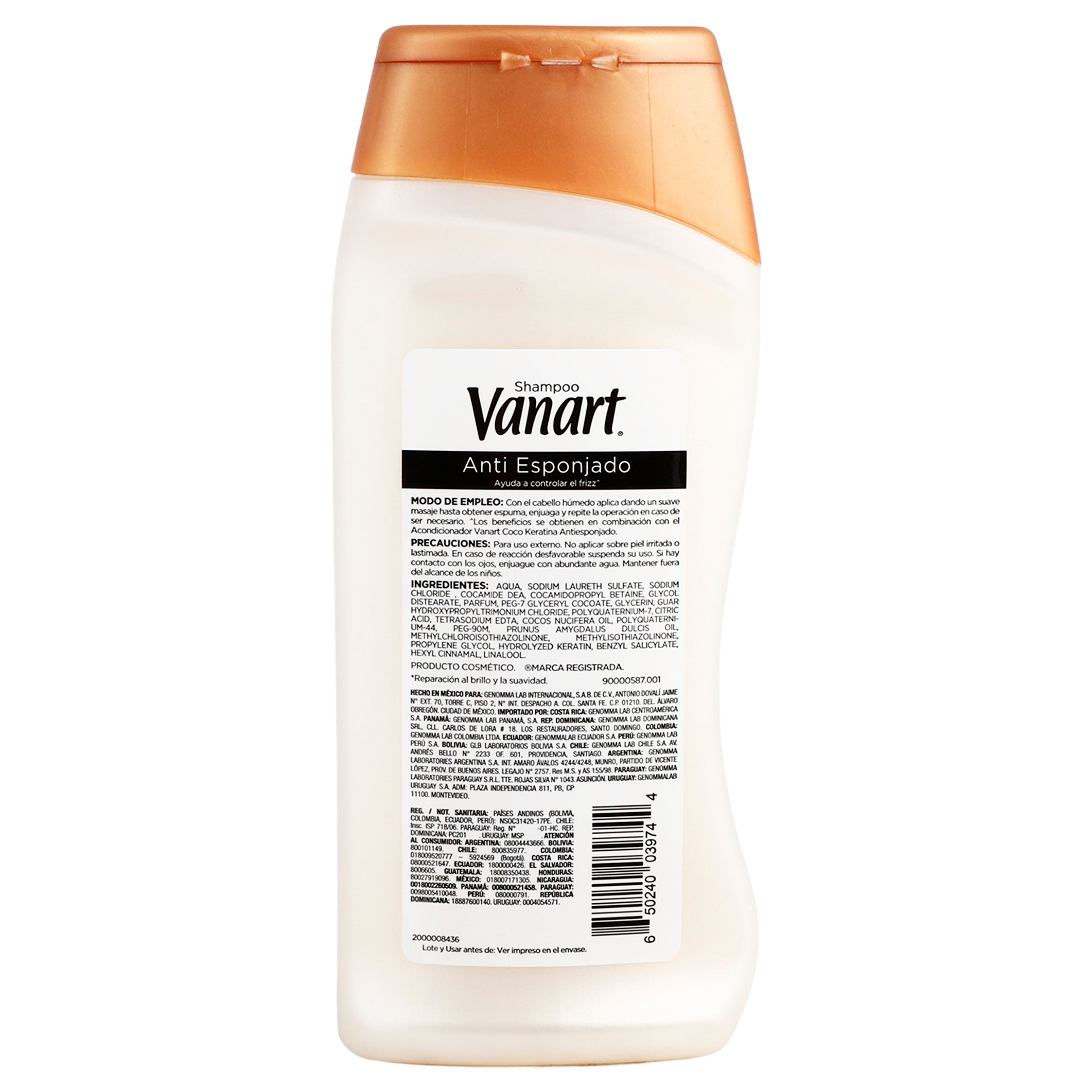 Shampoo Vanart Anti Espon Aceite Coco 180 Ml