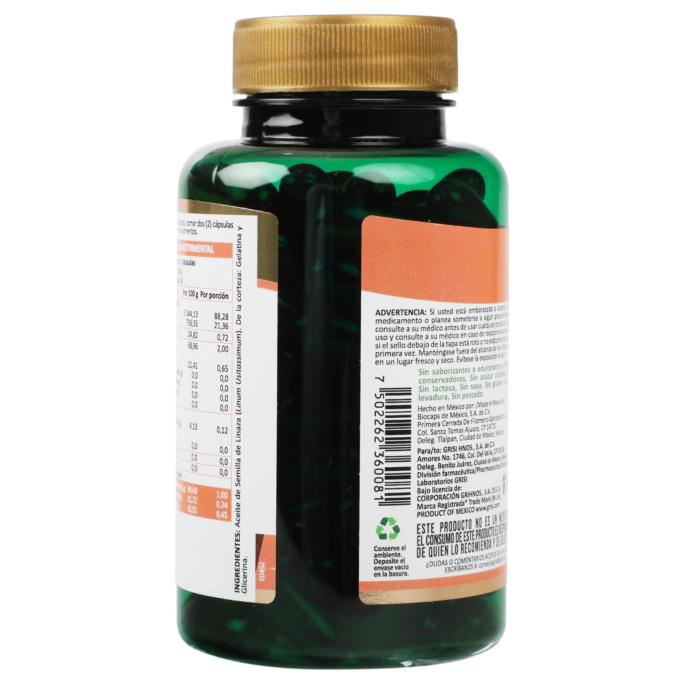 Semilla Linaza Omega 3 6 9 90 Caps-5