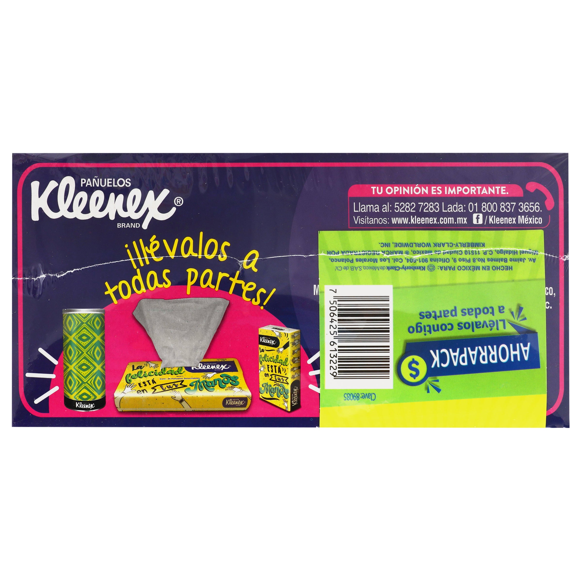 Pañuelo Kleenex Ahorrapack Con 3 Cajas Con 90 Piezas-6