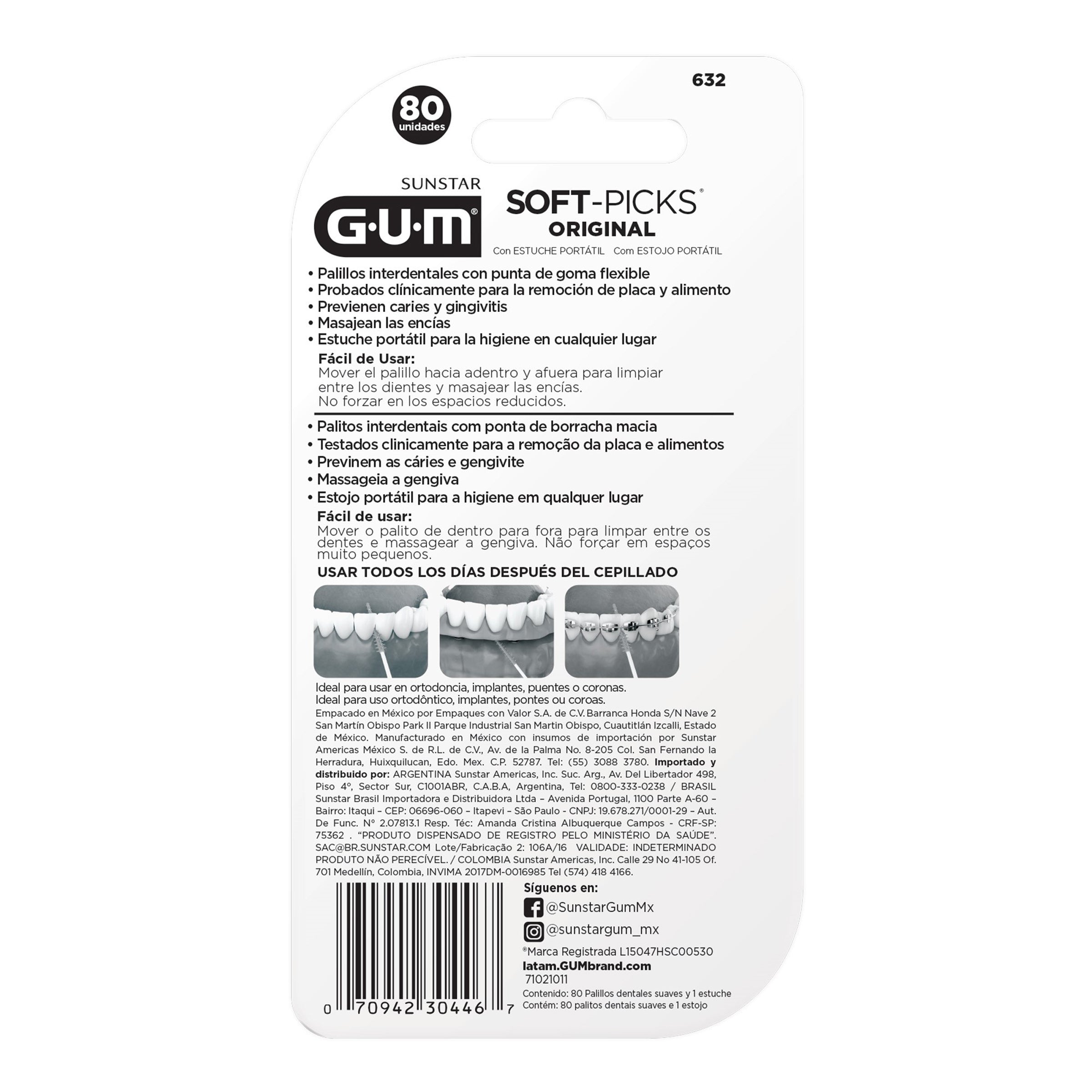 Palillos Gum Soft-Pick Original Con 80 Piezas-4