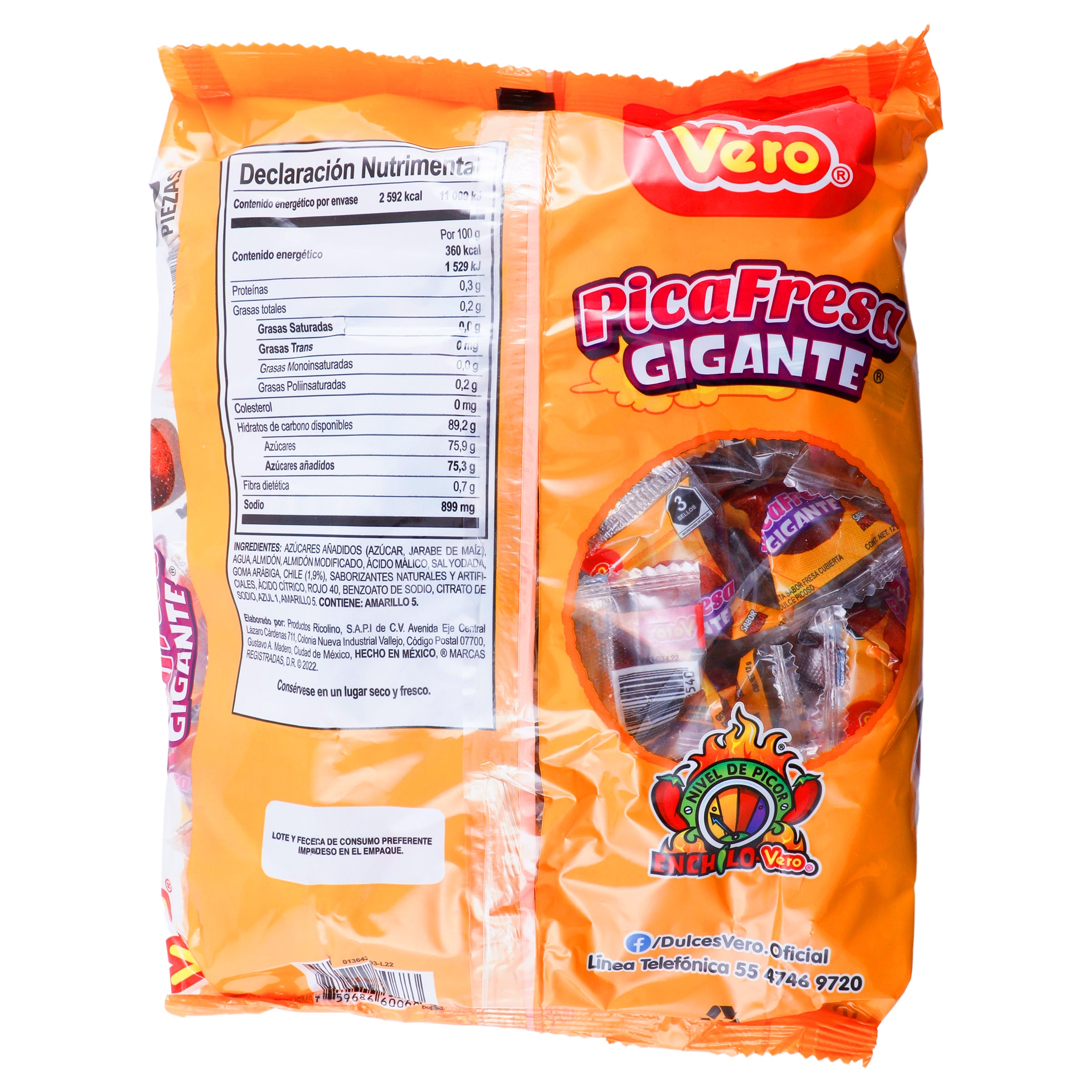 Picafresa Gigante Bolsa Con 60 Piezas 720 G-7