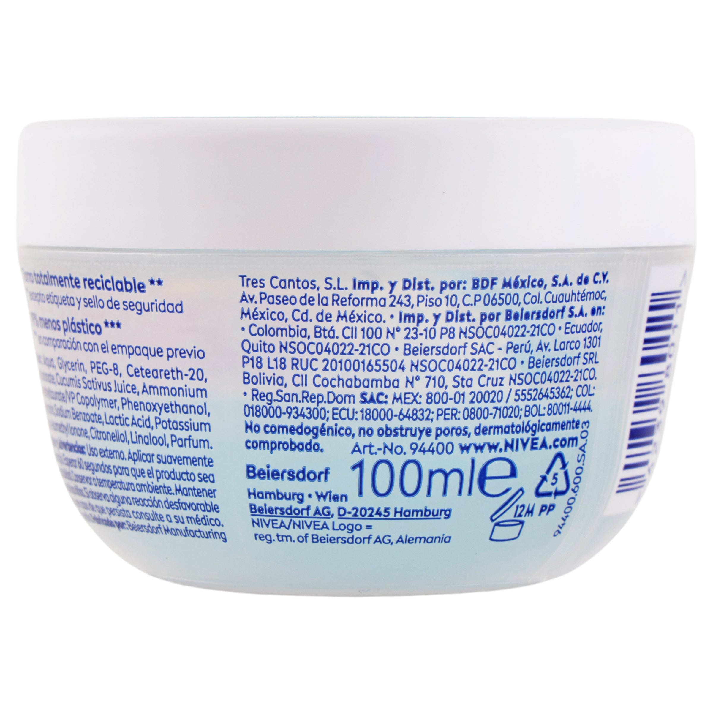 Gel Nivea Facial Refrescante Hidratante Hyaluron 100 Ml
