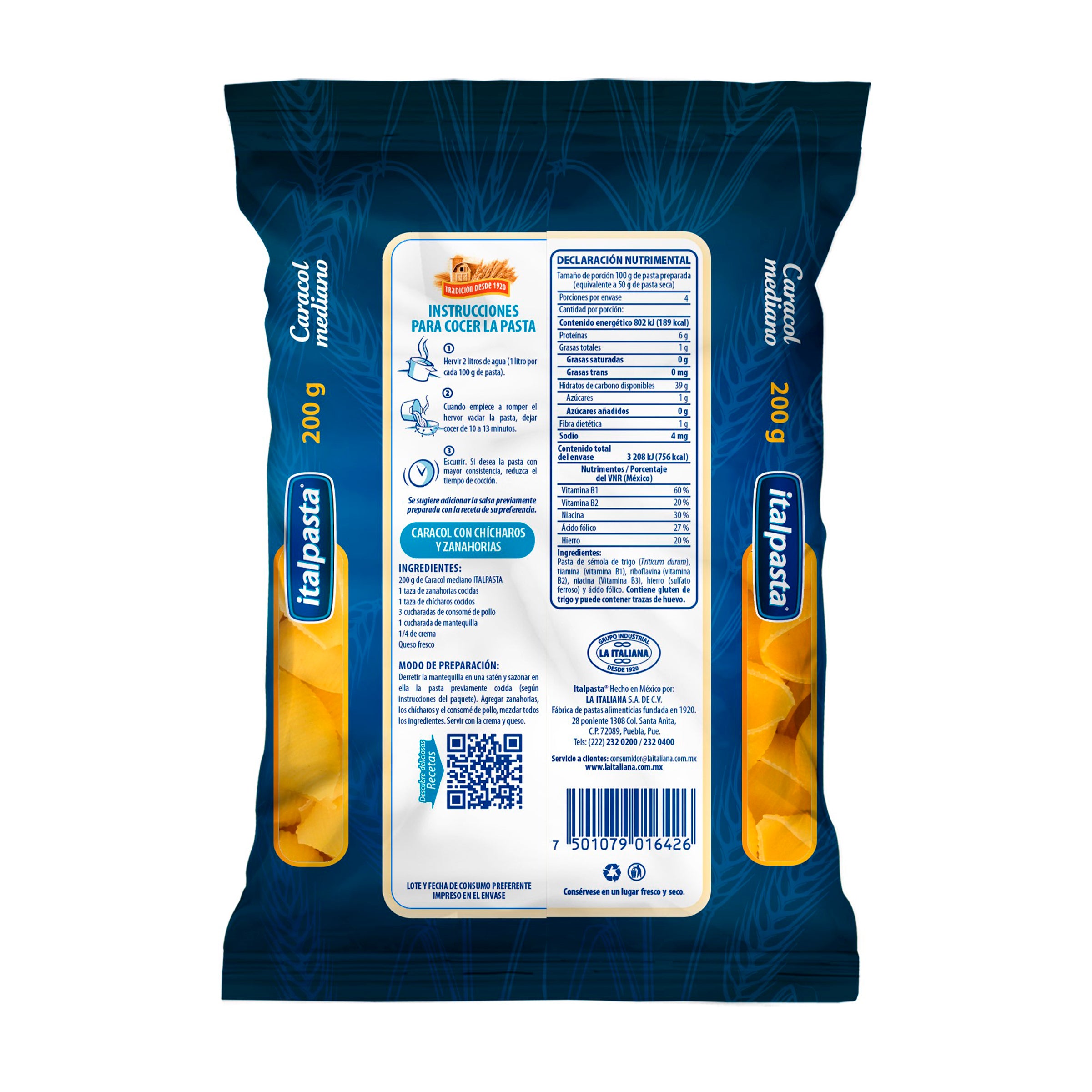 Italpasta Caracol Mediano 200 G-3