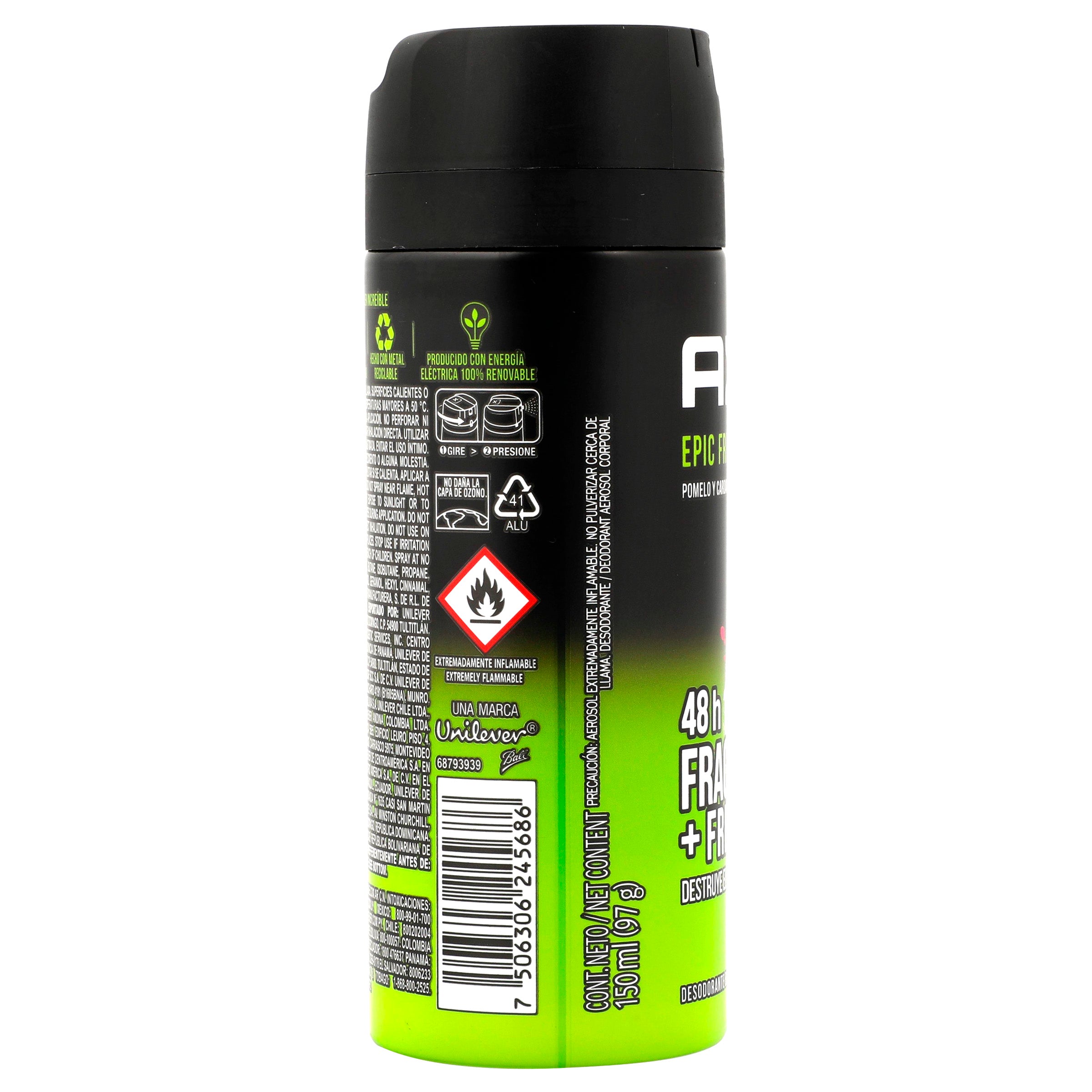 Desodorante Axe Men Epico -F 48H Spray 150 Ml-8