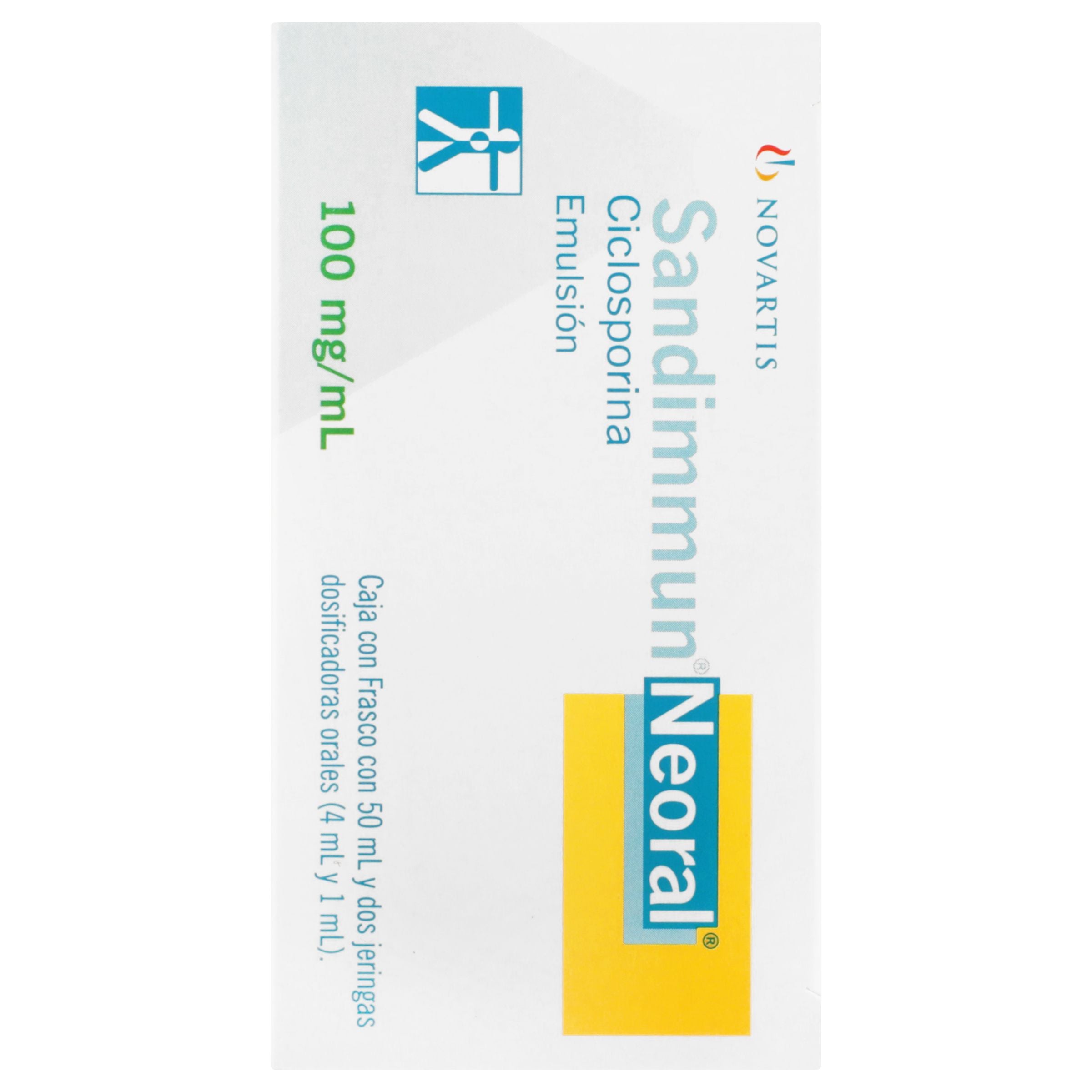 Sandimmun Neoral 100 Mg/50 Ml Con 2 Jeringas Dosificadoras Orales